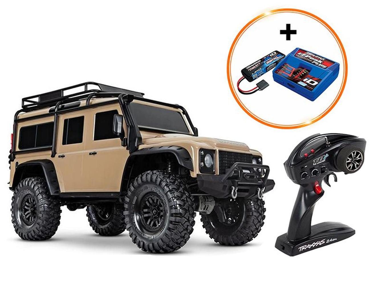 Traxxas RC-Auto Traxxas TRX‑4 LR Defender 4x4 Sand RTR Crawler inkl. 2992GX Power Pack