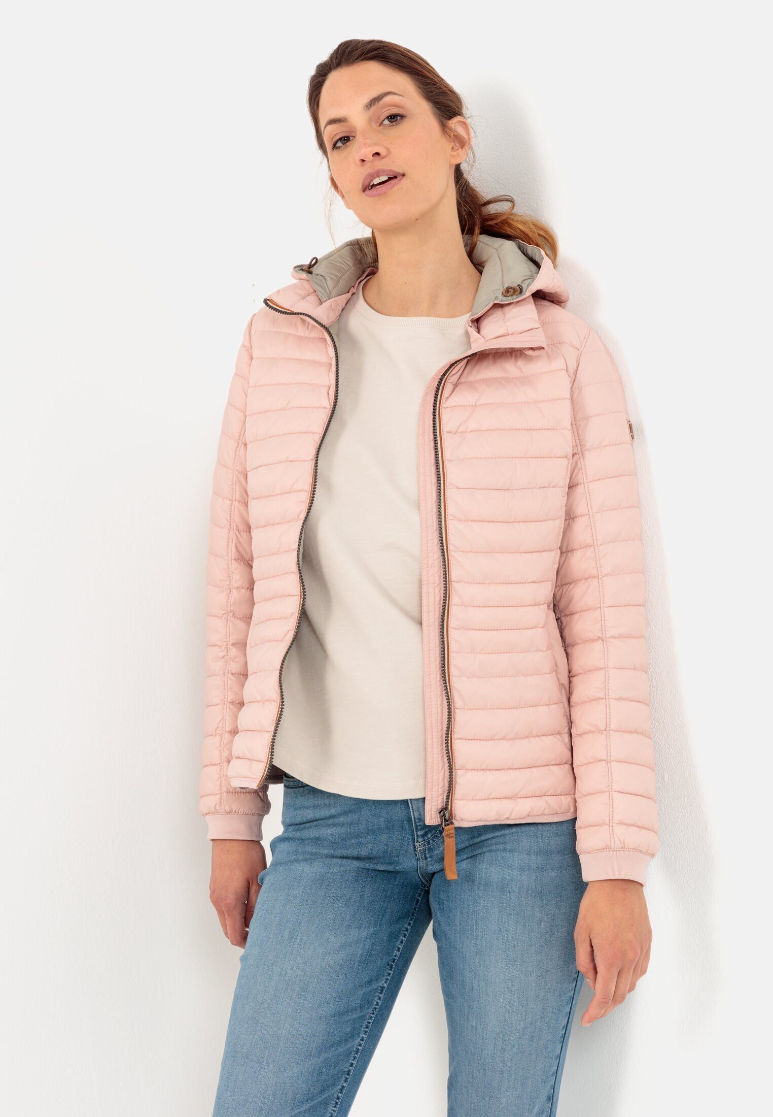 camel active Steppjacke leicht wattiert Langarm Markenlabel