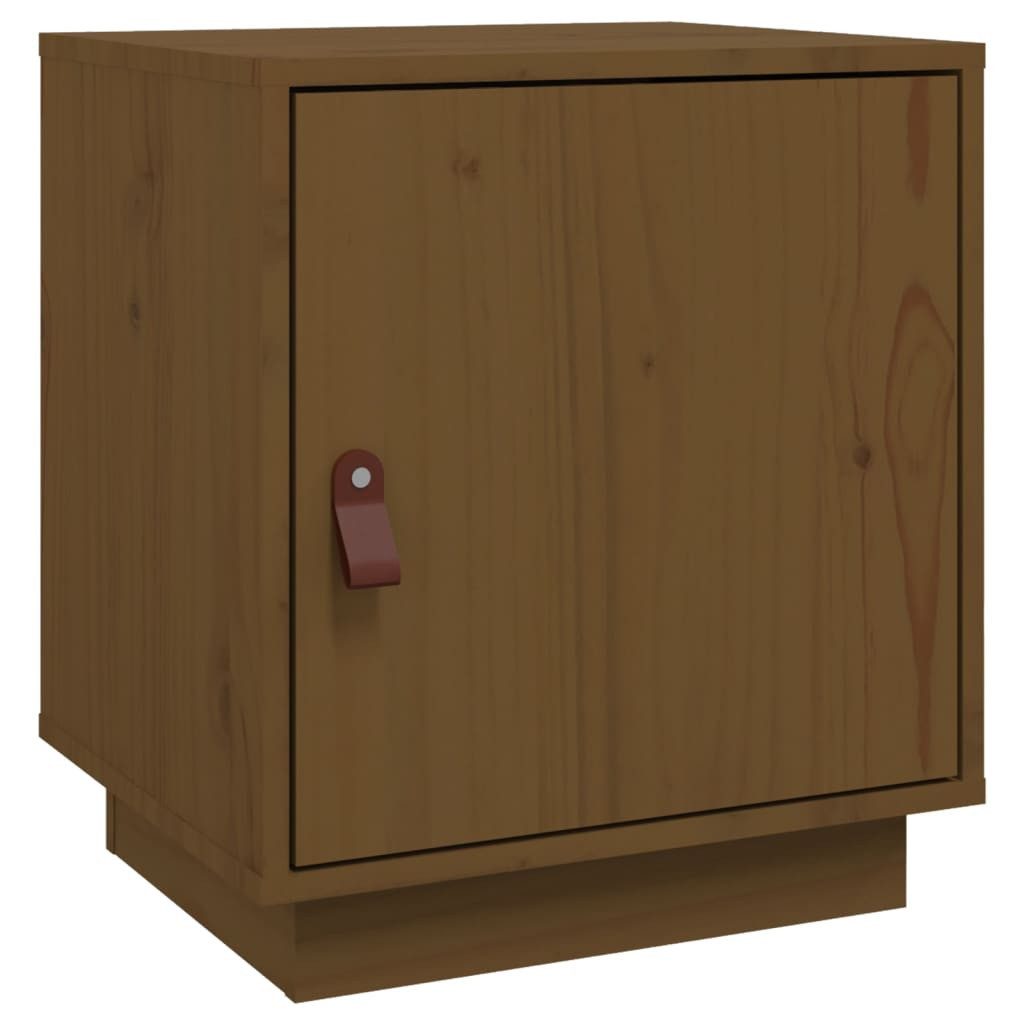 vidaXL Nachttisch Nachttisch Honigbraun 40x34x45 cm Massivholz Kiefer (1-St)