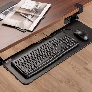 Maclean MC-462 Tastaturhalterung, (Ausziehbarer Tastaturhalter für den Schreibtisch 5 kg)