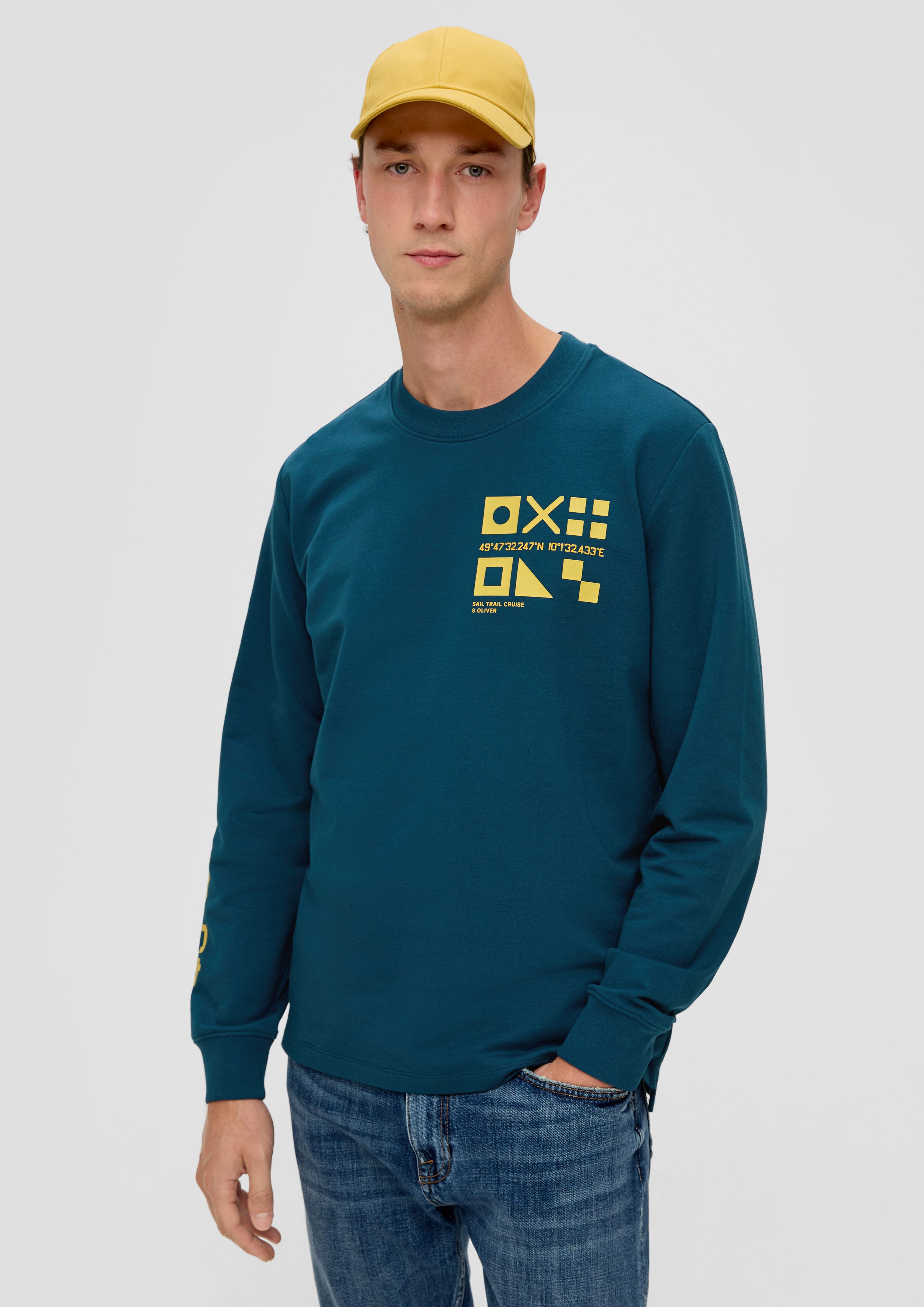 s.Oliver Sweatshirt Sweatshirt aus Baumwollstretch petrol | Sweatshirts
