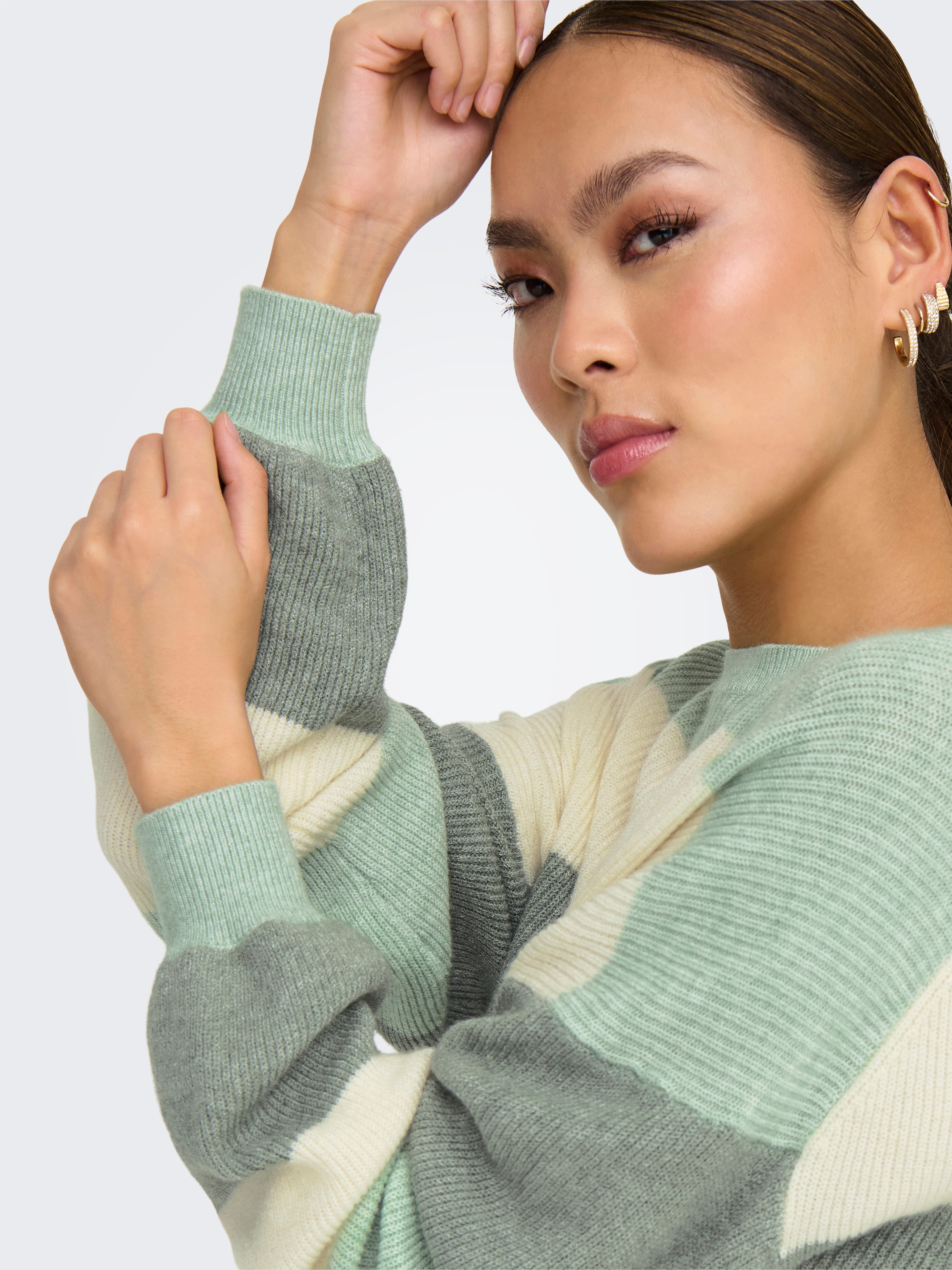 ONLY Strickpullover ONLATIA L/S STRIPE PULLOVER KNT NOOS Viskosemischung, regular fit