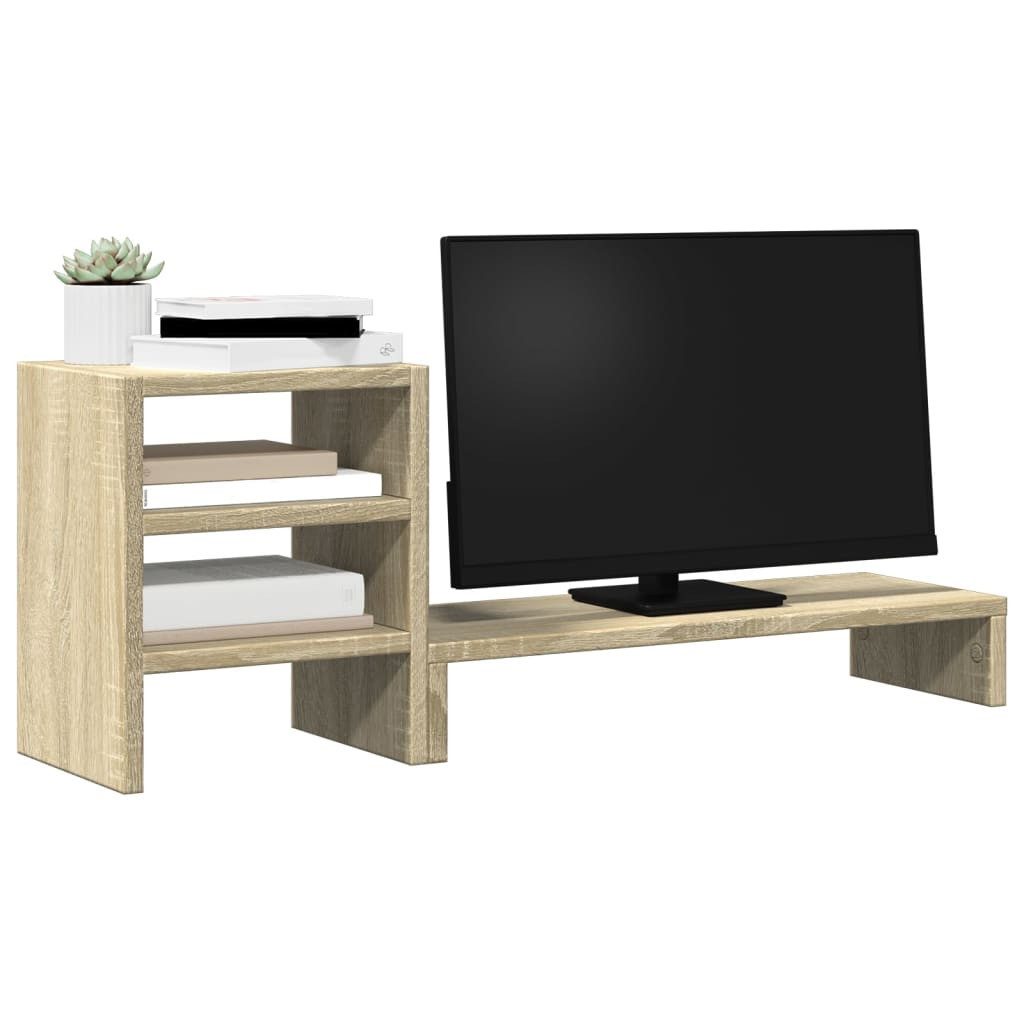 vidaXL Computertisch Monitorständer mit Schreibtisch-Organizer Sonoma-Eiche günstig online kaufen