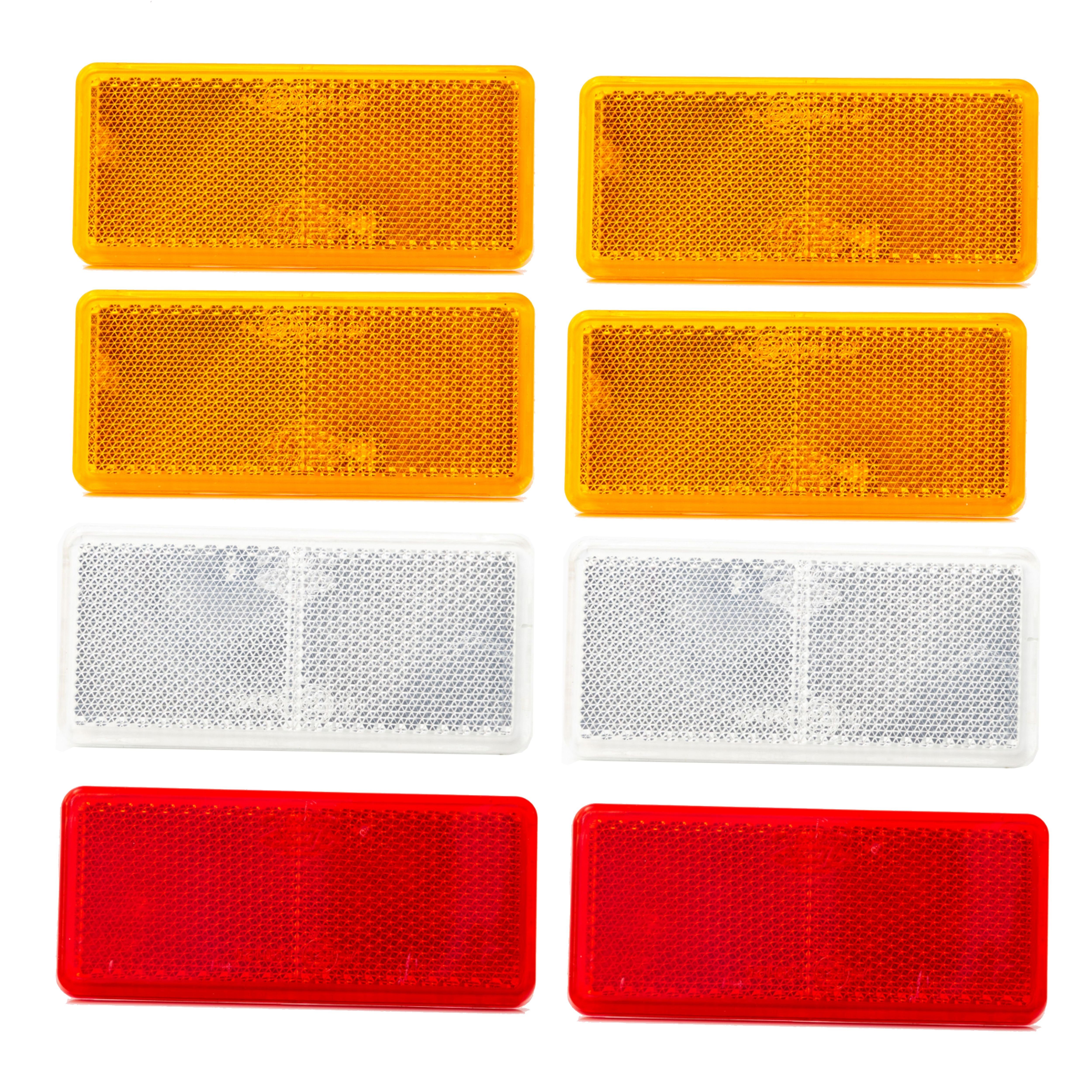 Anhänger-Rückleuchte SET Reflektor - Strahler - Orange - Rot - Weiß