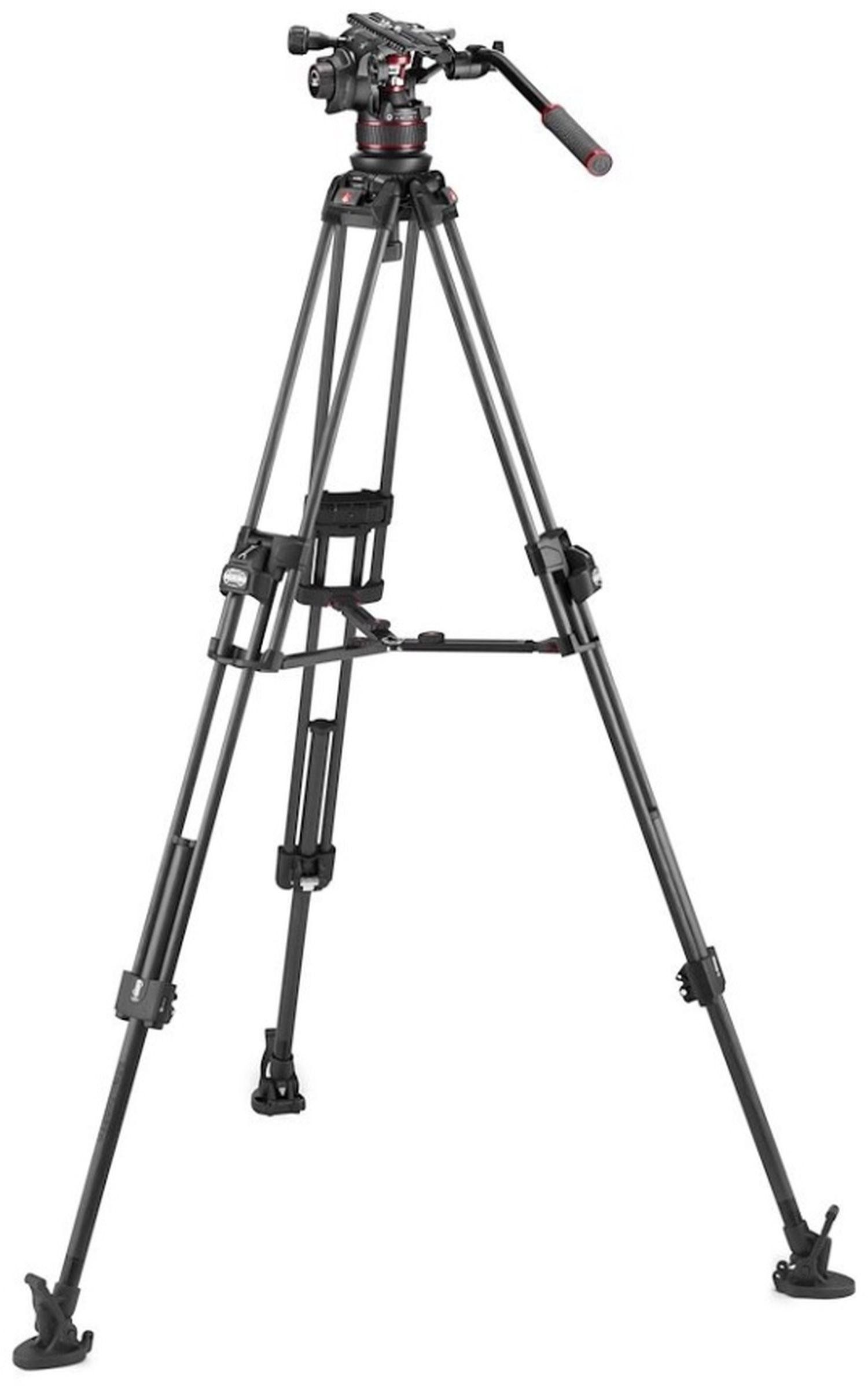 Videokopf Nitrotech 612 mit Stativ 645 Fast Twin C Stativhalterung