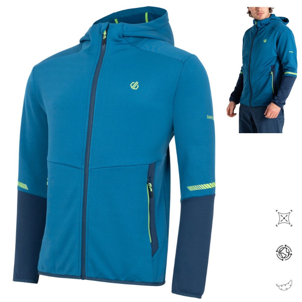 Trekkingjacke Dare2b - Core Stretch Thermo Fleece Jacke mit Kapuze Camber, blau