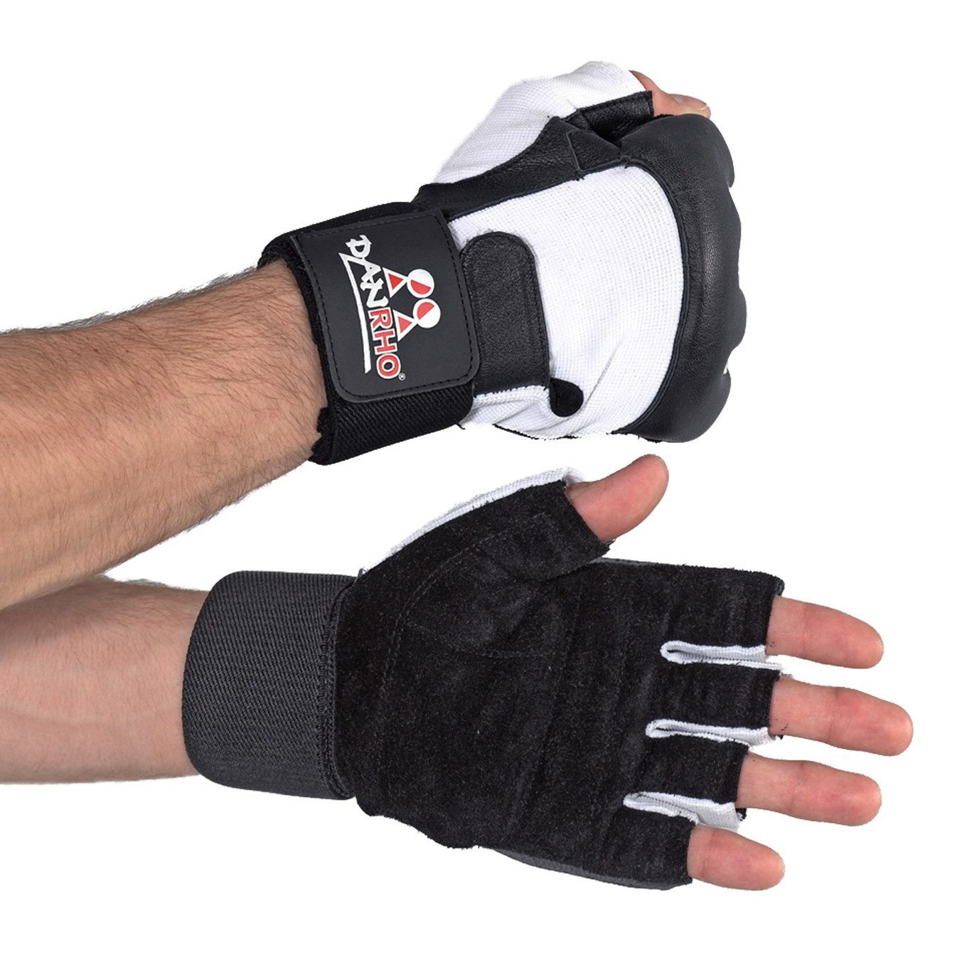 Danrho Boxhandschuhe Open Finger Box-Handschuhe für Sandsack Boxsack Pratzen Schlagpolster (Paar), Einzelne Finger mit idealer Passform