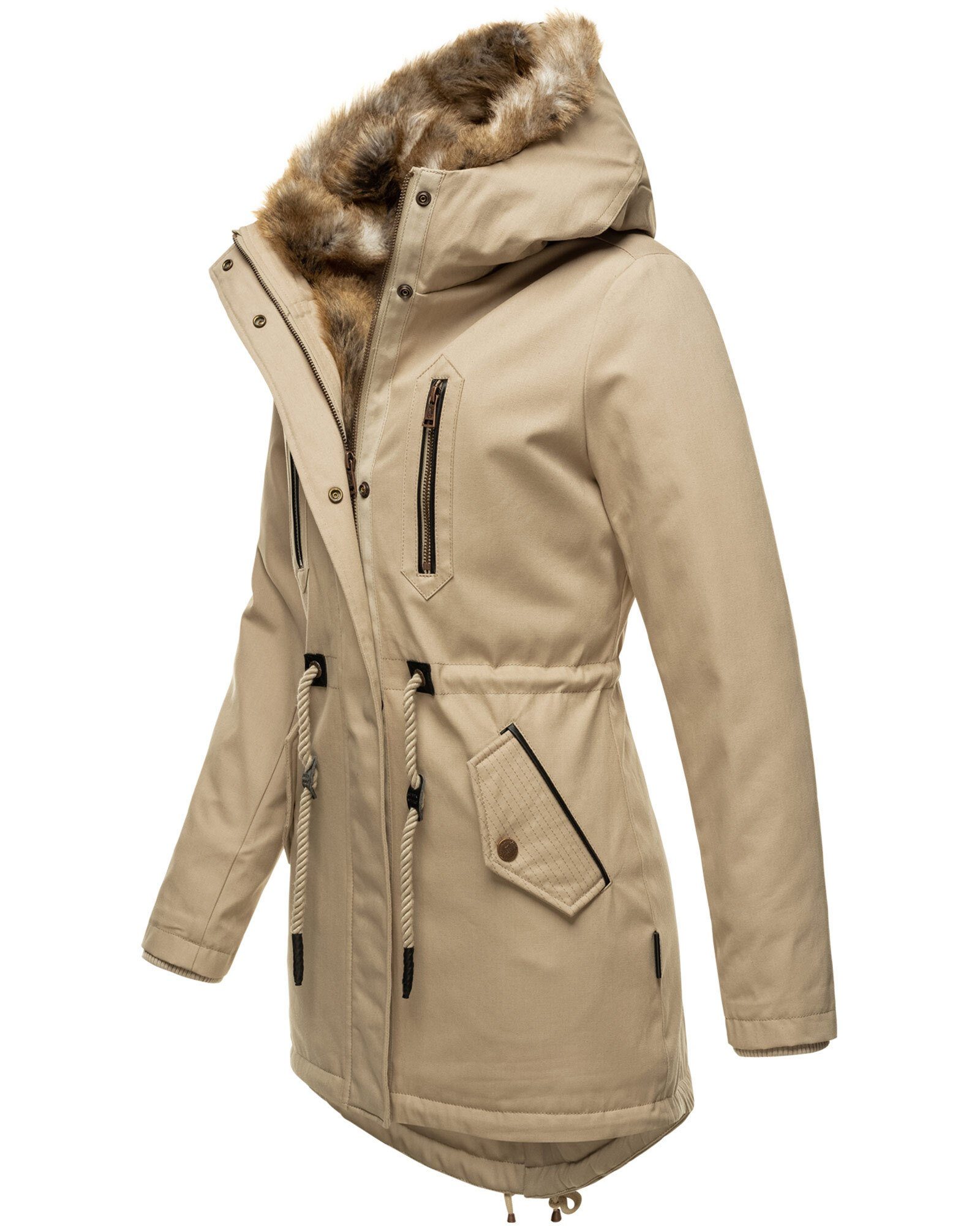 Navahoo Winterjacke Diamond Designer Winterjacke mit Teddyfell gefüttert günstig online kaufen