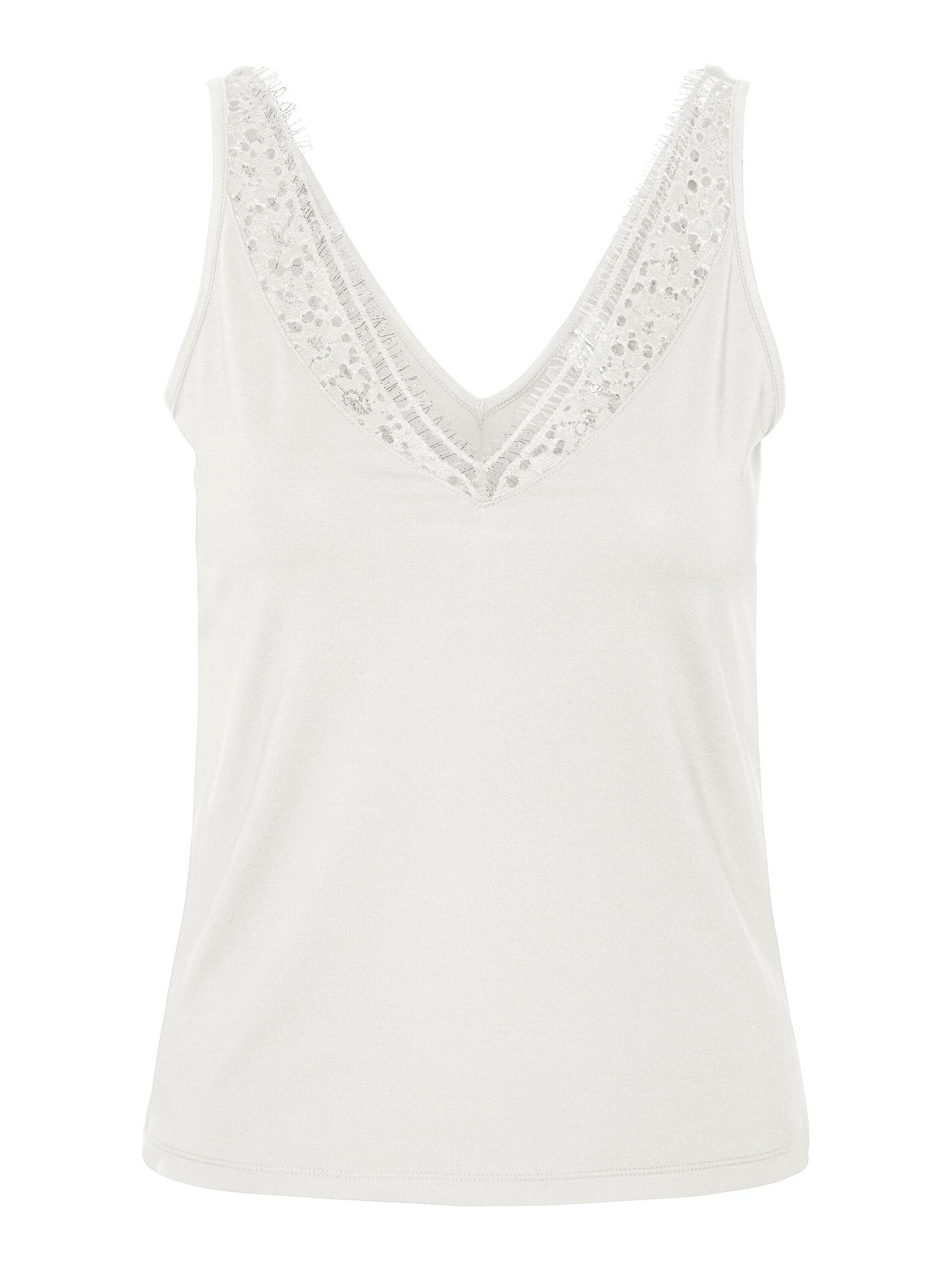 pieces Shirttop LACY (1-tlg) Spitze