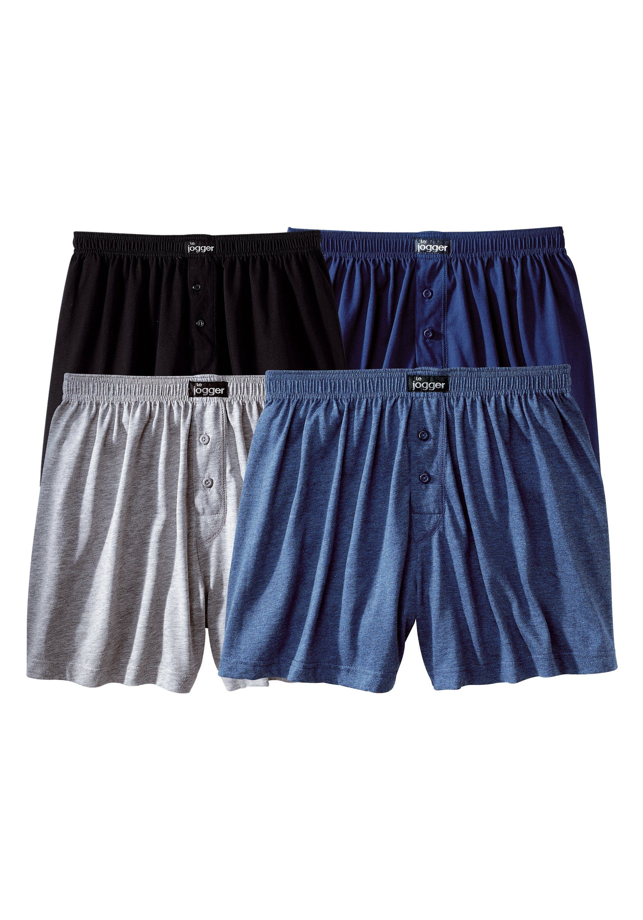 le jogger® Weiter Boxer (Packung, 4-St) aus angenehm weicher Baumwoll-Quali günstig online kaufen