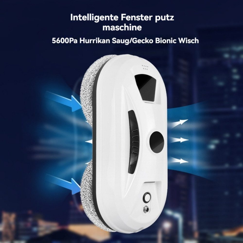 Ophy Fenstersauger Fensterreinigungsroboter (Fenstersauger) mit Fernbedienung, 65 dB leiser Betrieb–für glatte Glasflächen, ideal für Zuhause&Büro
