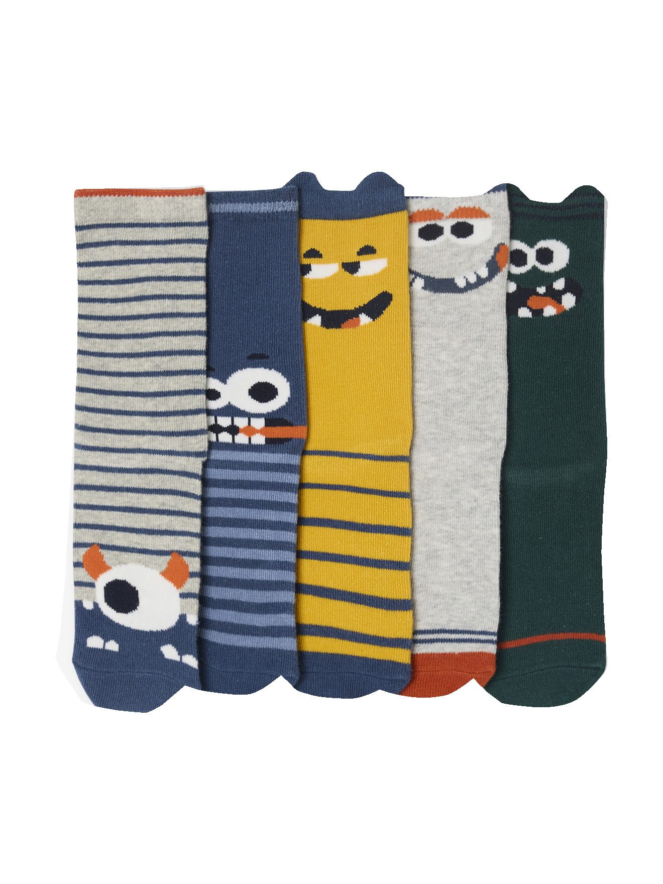 vertbaudet Socken Jungen Socken mit Monstern 5er-Pack – Bild 2 von 4
