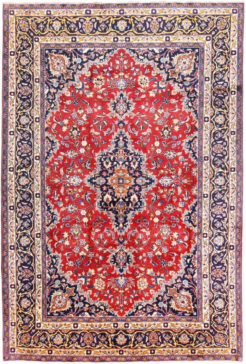Orientteppich Mashhad 199x294 Handgeknüpfter Orientteppich / Perserteppich, Nain Trading, rechteckig, Höhe: 12 mm