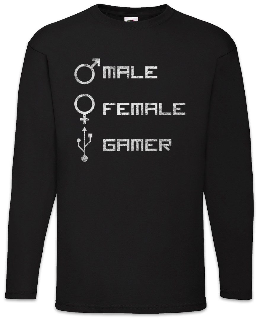 Langarmshirt Male Female Gamer Langarm T-Shirt Lvl. Lvl Gamer Games Gaming Video PC