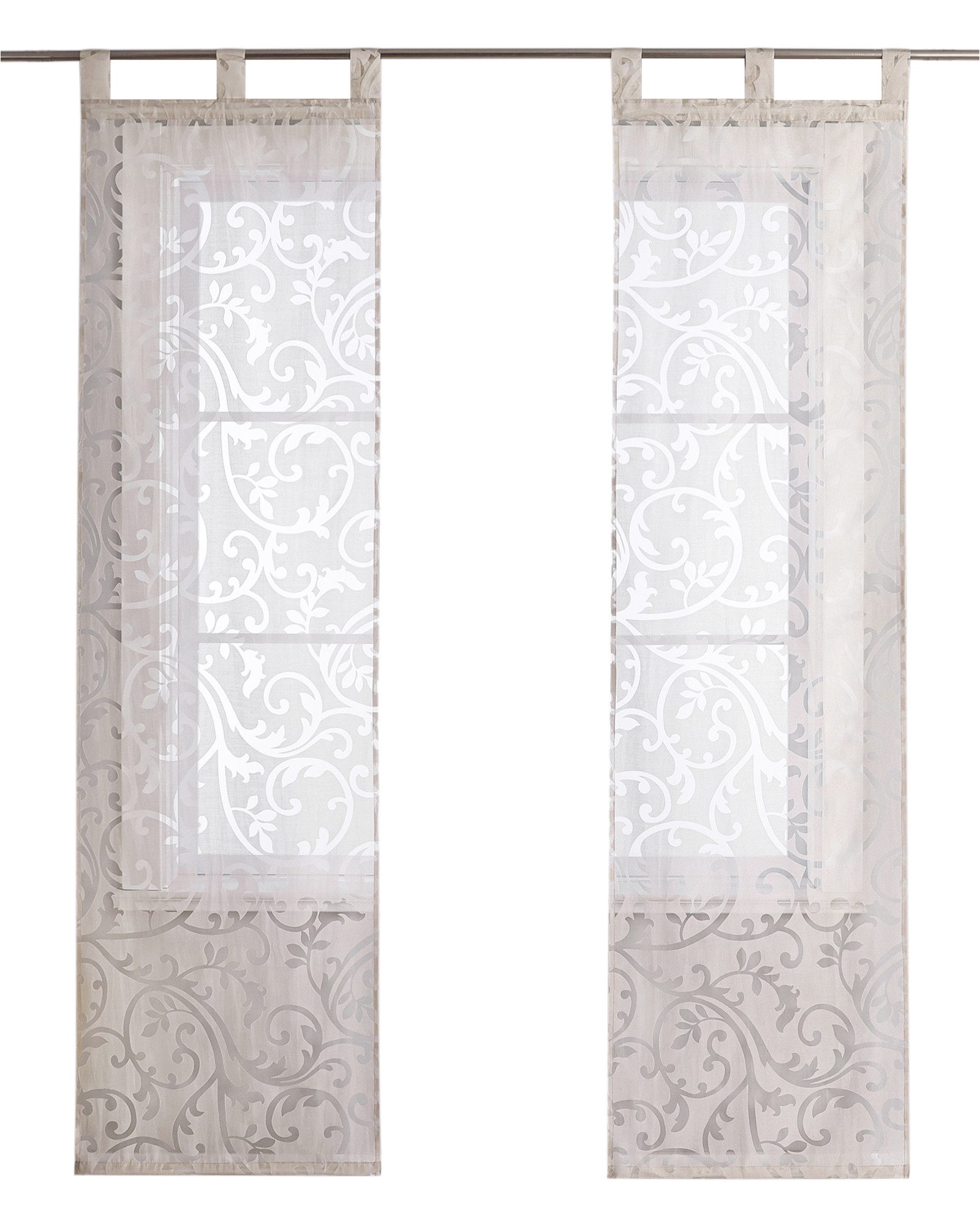 Joyswahl Schiebegardine Kerzen-Palmlilie (2 St), Schlaufen, halbtransparent günstig online kaufen