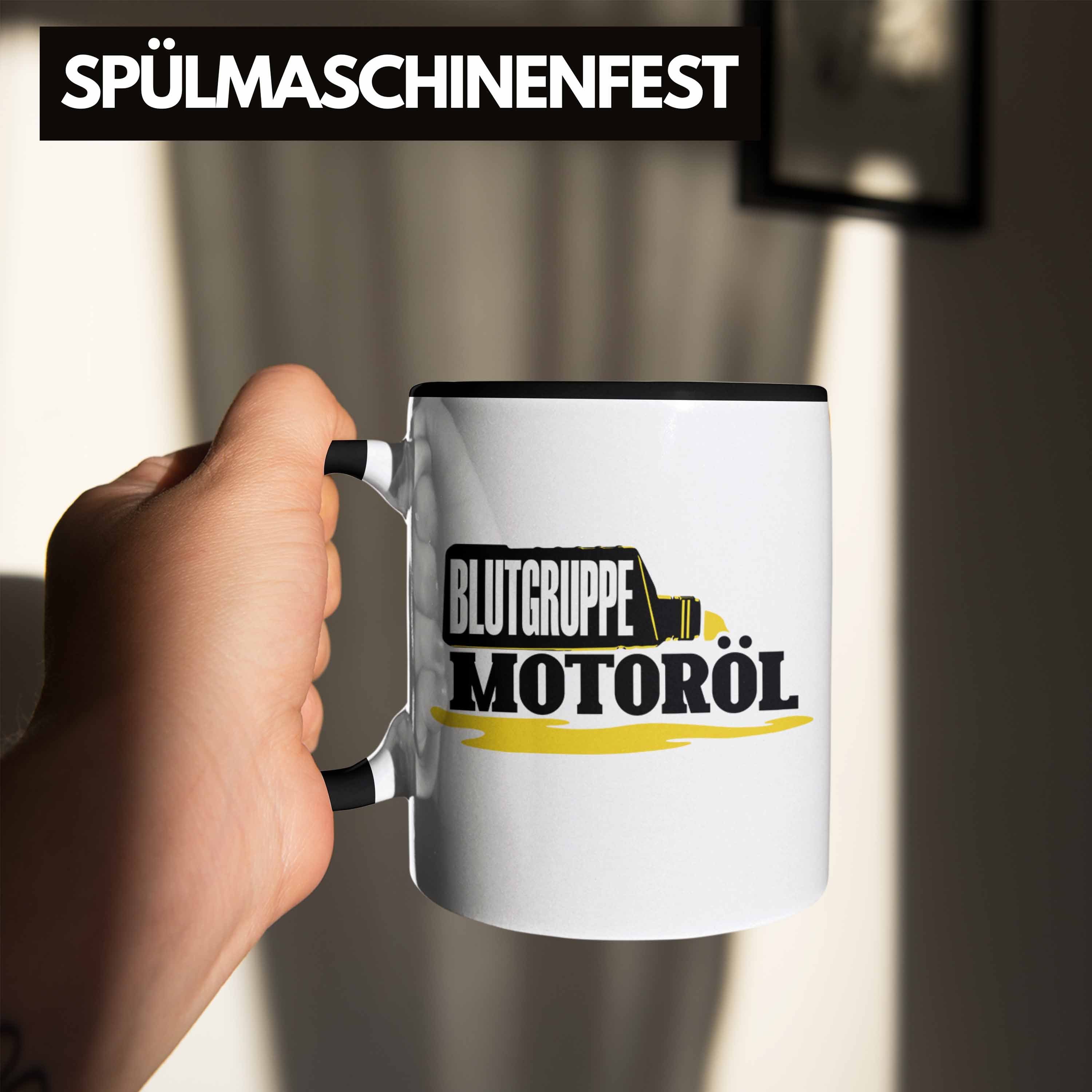 Geschenk Blutgruppe Tasse Motorradfahrer M Auto-Enthusiasten Trendation Tasse Schwarz für Tuner