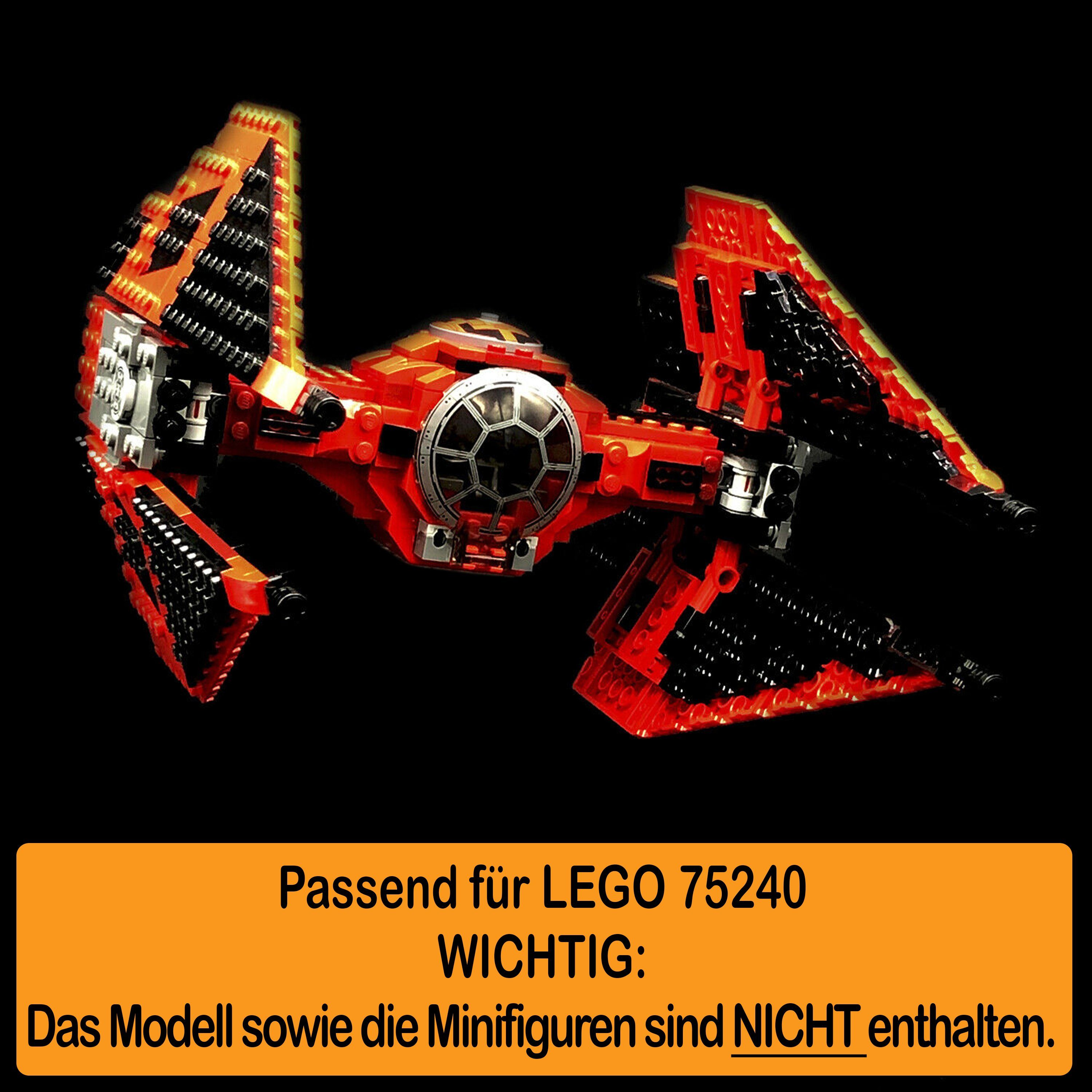 75240 Winkel 100% selbst Stand einstellbar, Vonregs zusammenbauen), Positionen Made in Tie für Major Germany zum Fighter Display (verschiedene Standfuß und LEGO AREA17 Acryl