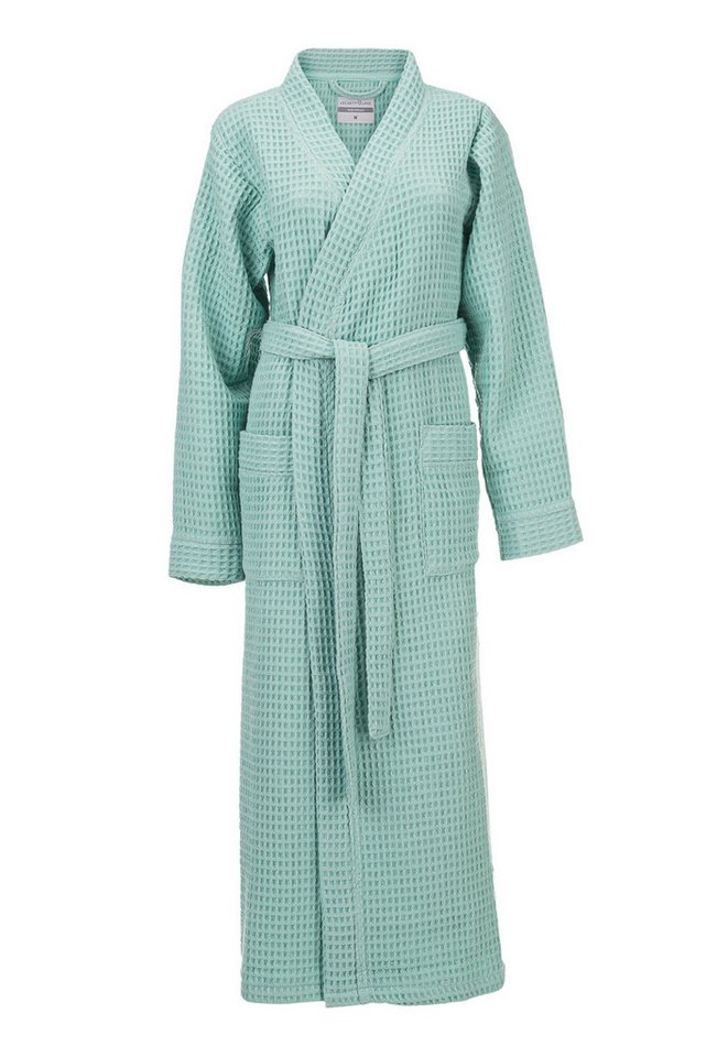 Heckett and Lane Bademantel Bademantel Wafel Lang S Sea green Bademantel S Sea-Green Uni, Bademantel Morgenmantel