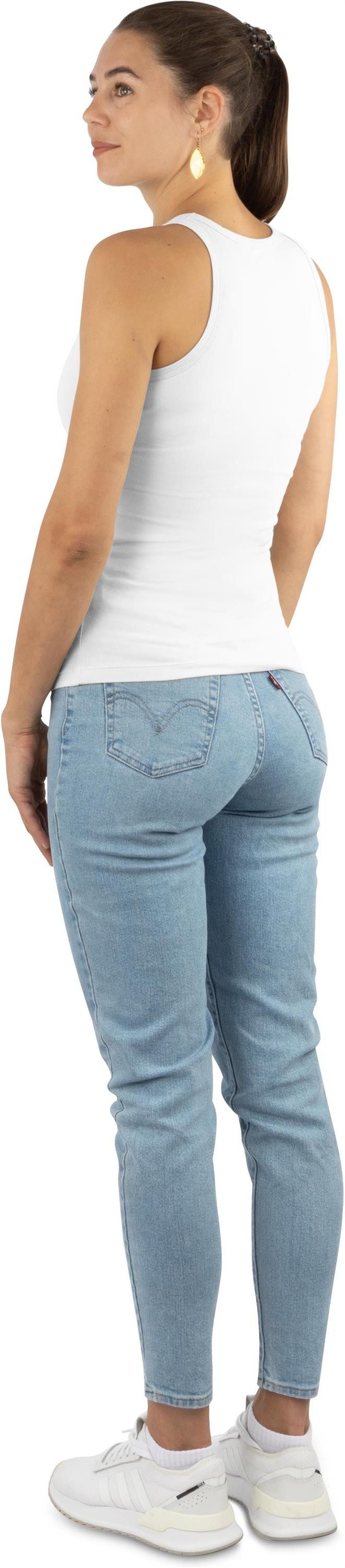 Janice Tanktop 4 x Damen Top hochgeschlossen Nauta Trägertop aus Baumwolle