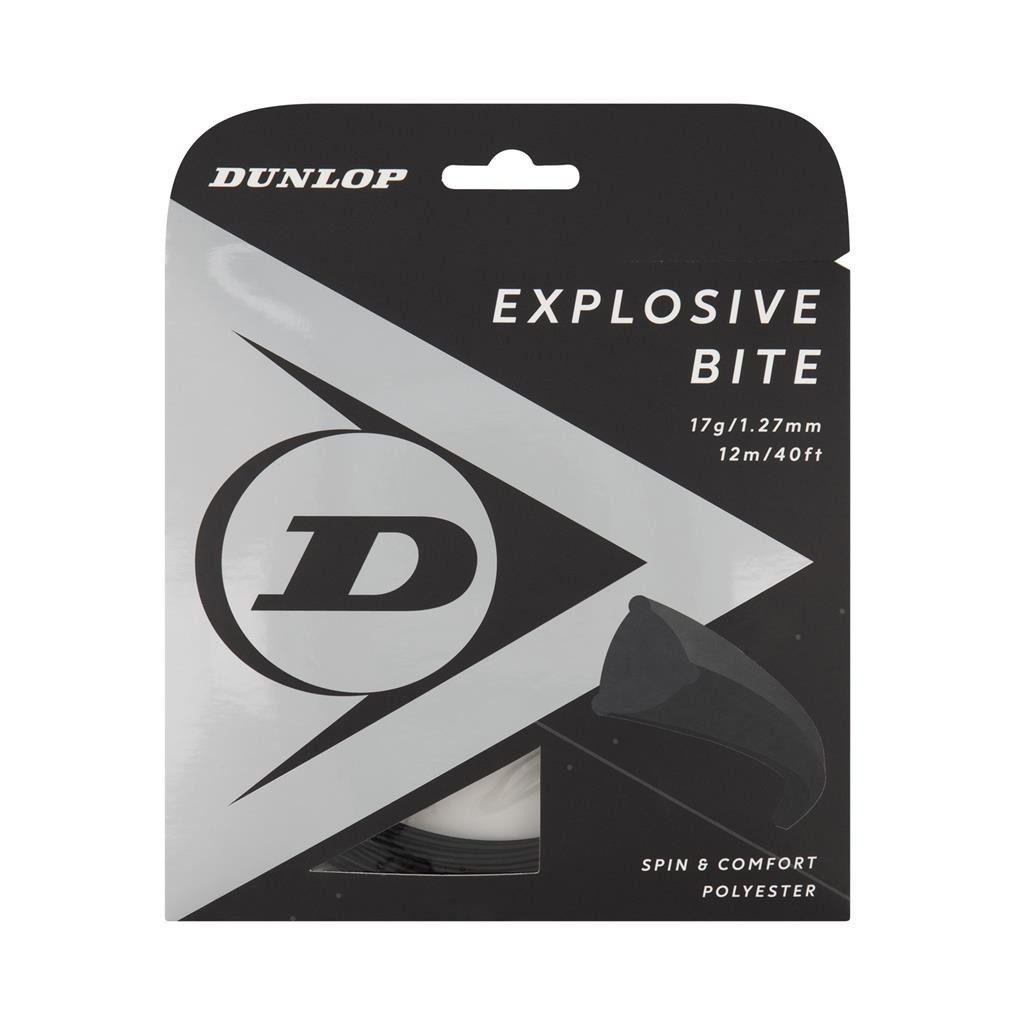 Dunlop Tennissaite Explosive Bite (Haltbarkeit+Spin) schwarz 12m Set, Saitendicke: 1.32