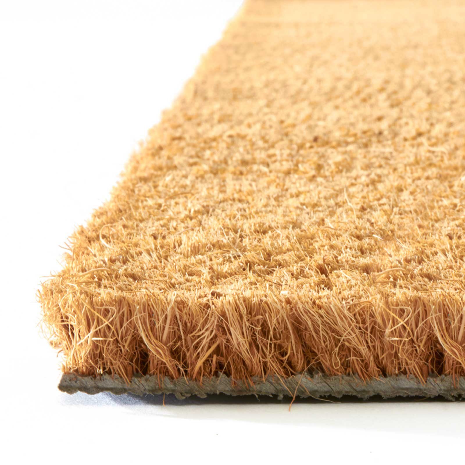 Karat Fußmatte Kokosmatte, 4 Farben, viele Größen, In- & Outdoor geeignet, rechteckig, Höhe: 17 mm