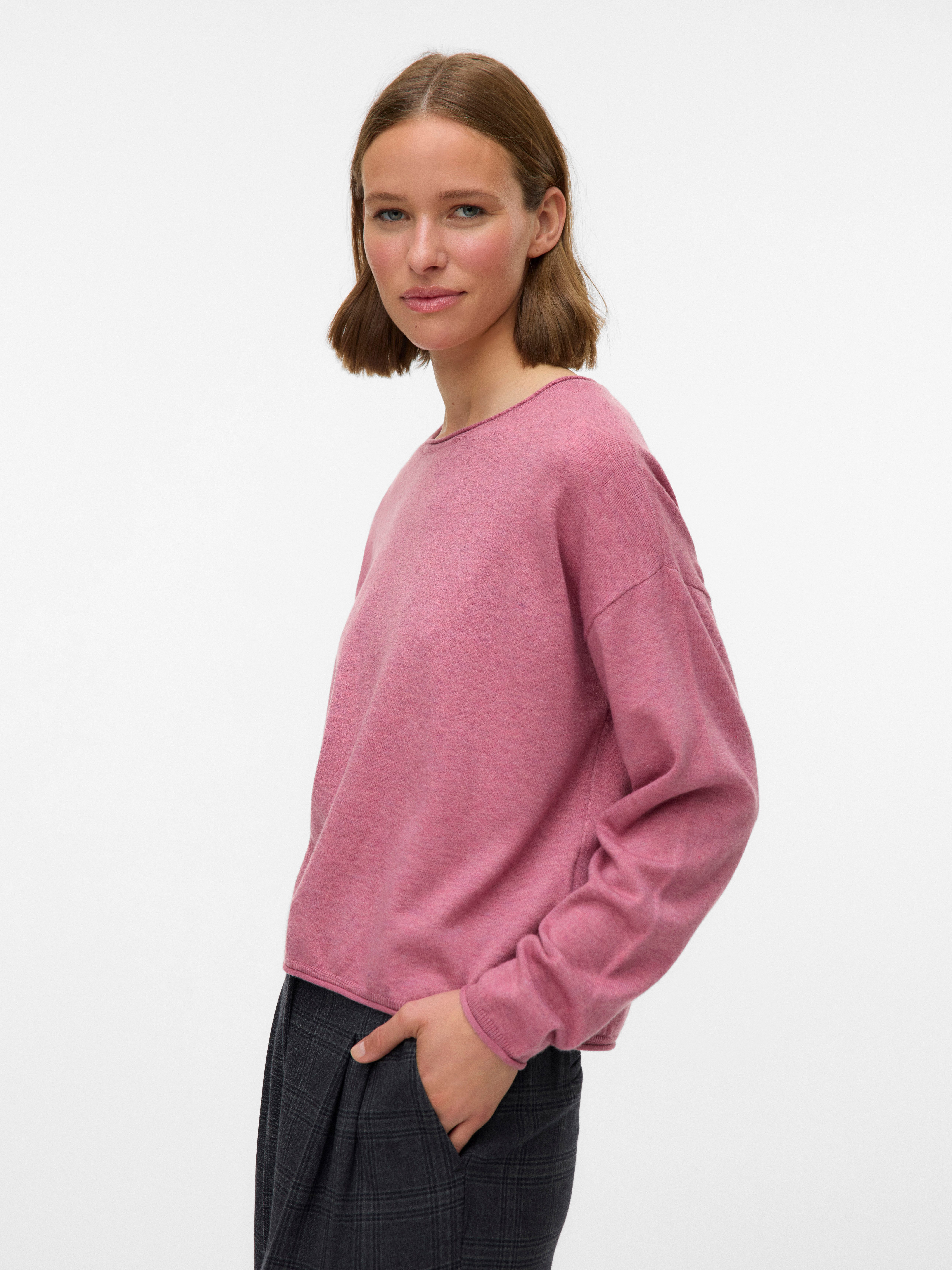 Vero Moda Strickpullover VMEXCITING PLAIN LS günstig online kaufen