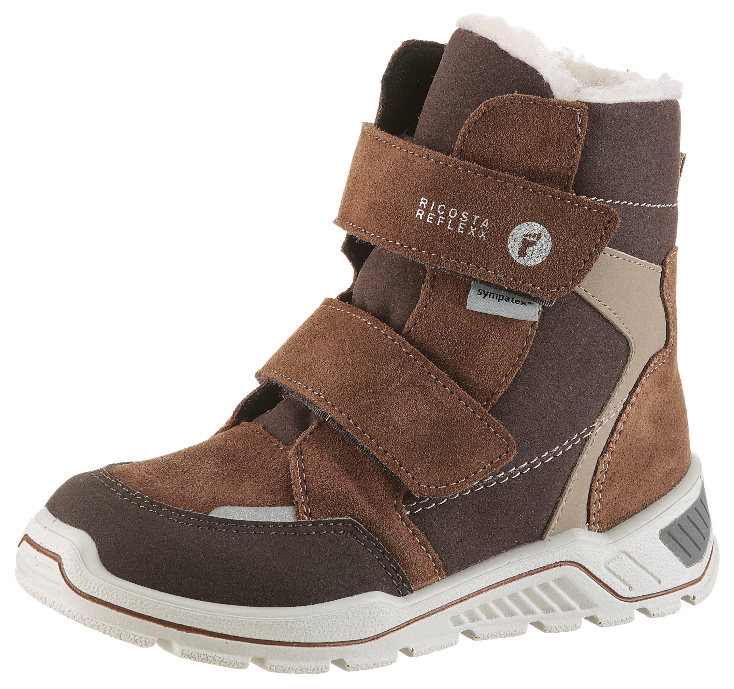 Ricosta JANEK 50 WMS: weit Winterstiefel Snowboots, Klettstiefel mit Sympatex, Größenschablone zum Download