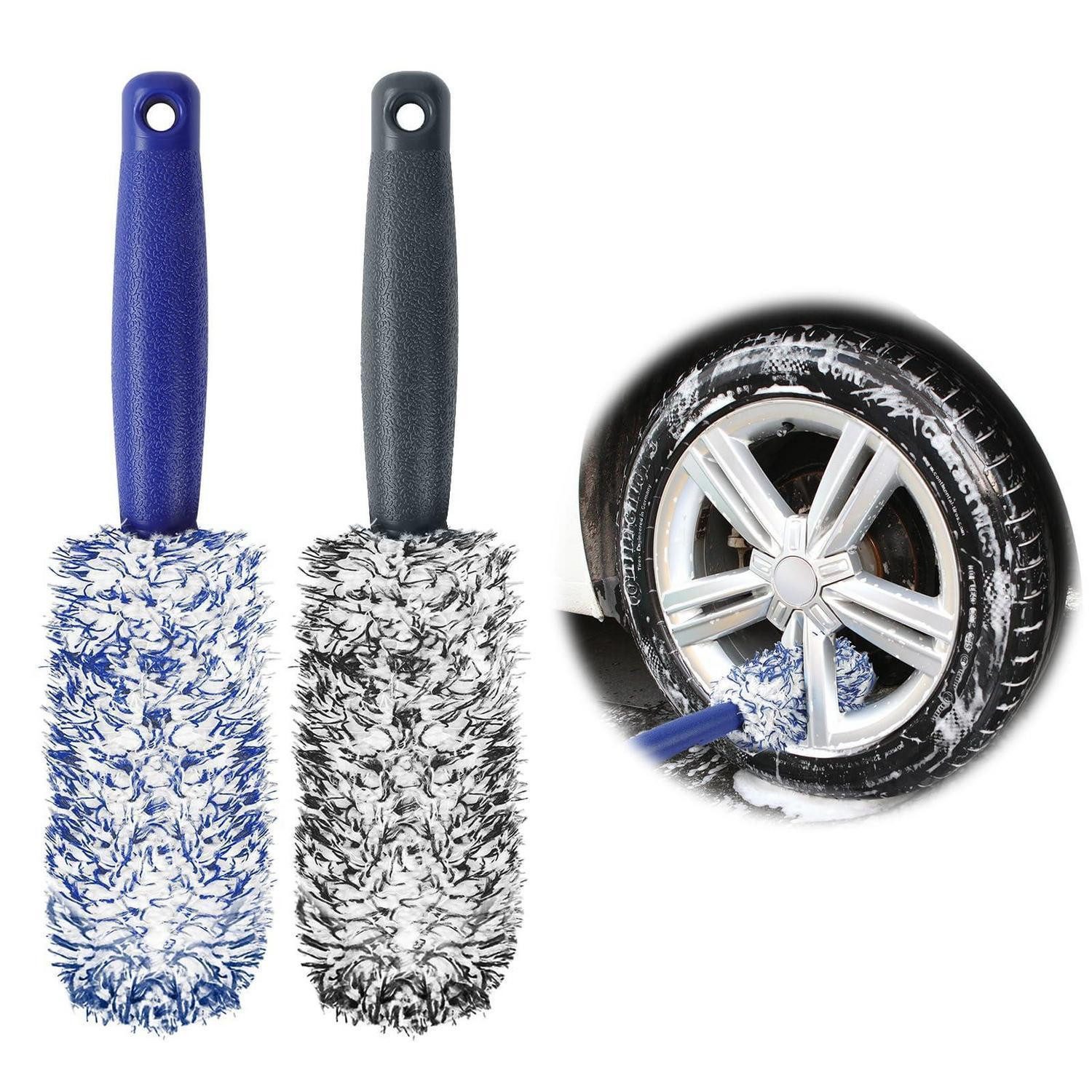 LuxusKollektion Felgenbürste Felgenbürsten Mikrofaser 2 Stück 30 cm für Alufelgen schonend