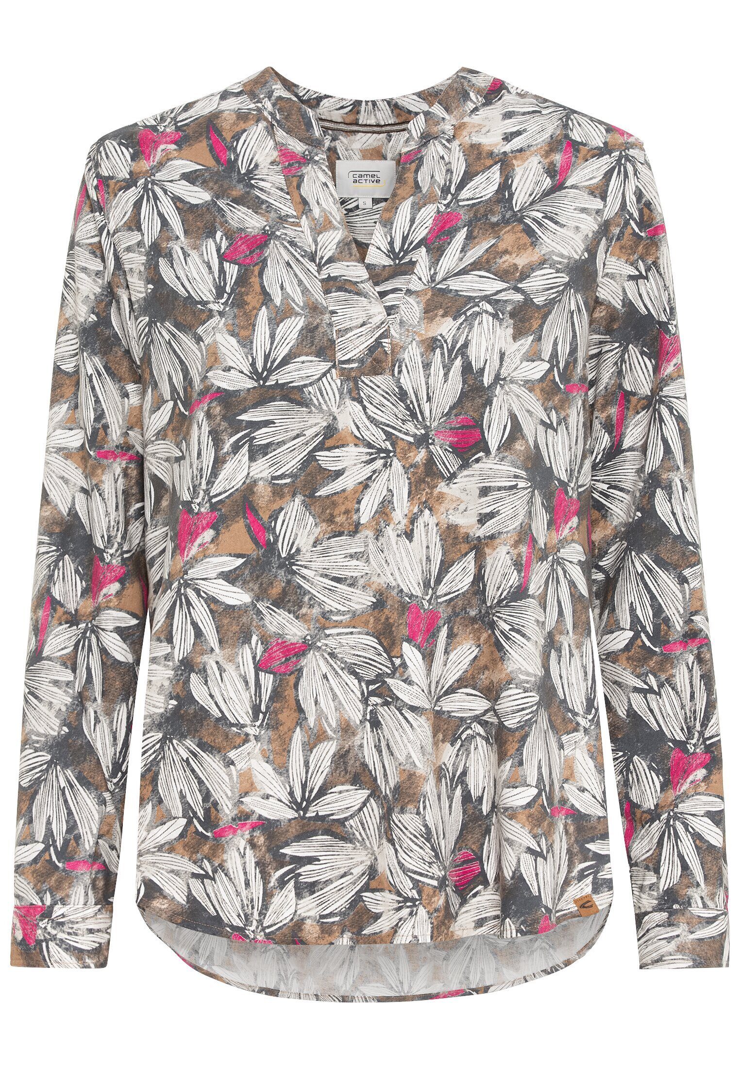 Schlupfbluse mit floralen Allover-Print