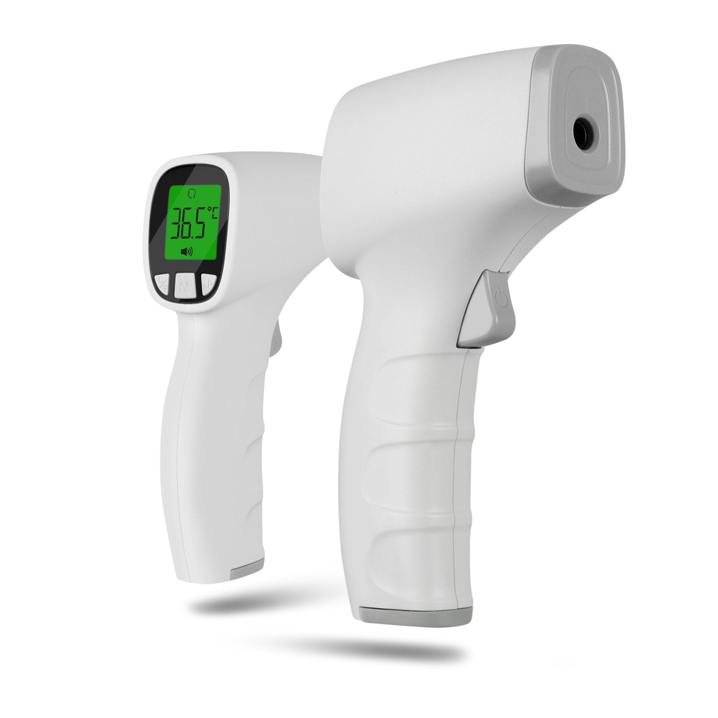 Infrarot-Fieberthermometer JPD-FR202 für Stirn und Oberflächen inkl. Batterien und Tasche