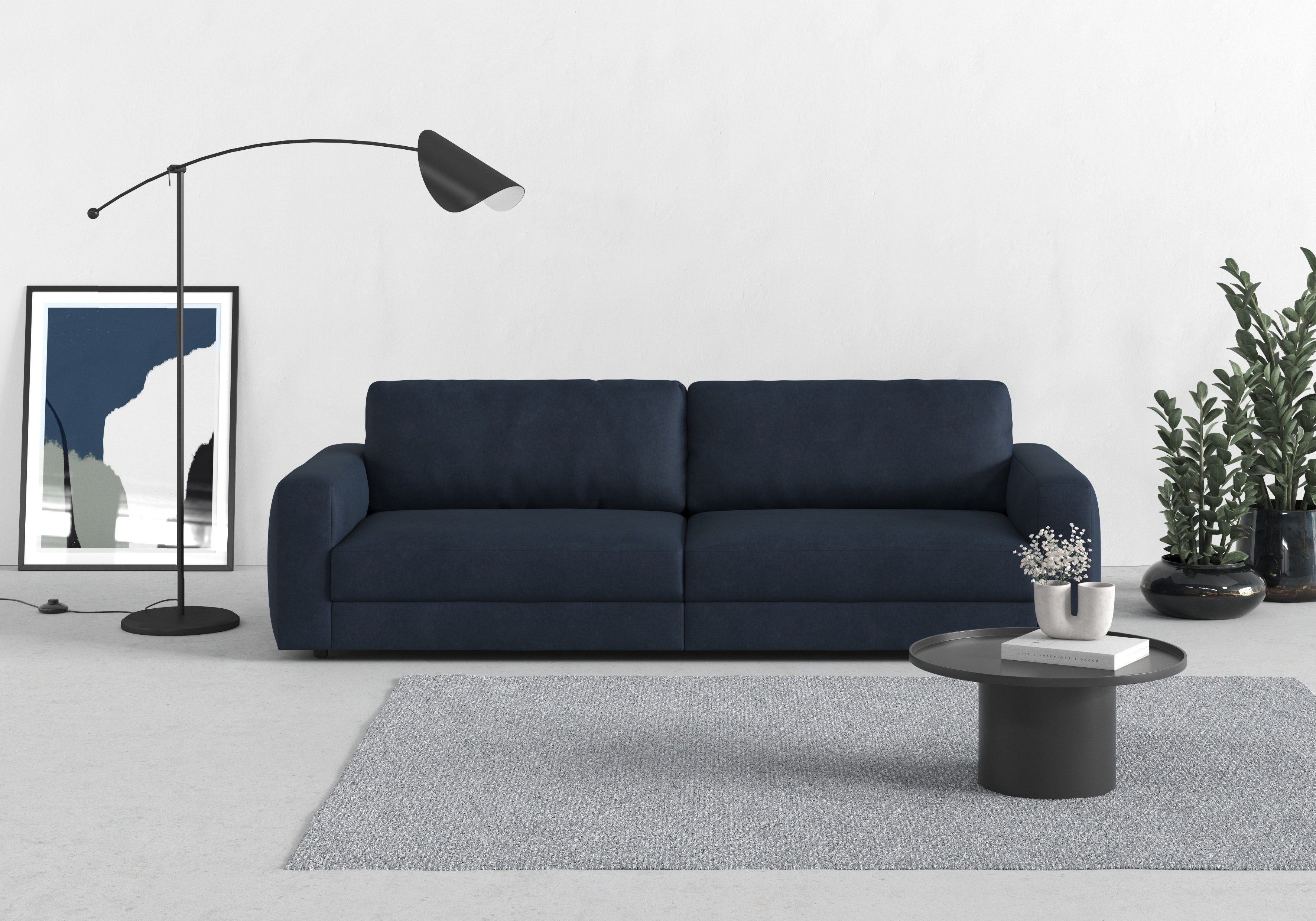 TRENDMANUFAKTUR Big-Sofa Bourbon Mega, bequem, viel Platz, Breite 264cm, extra tiefe Sitzfläche, wahlweise mit Sitztiefenverstellung bestellbar
