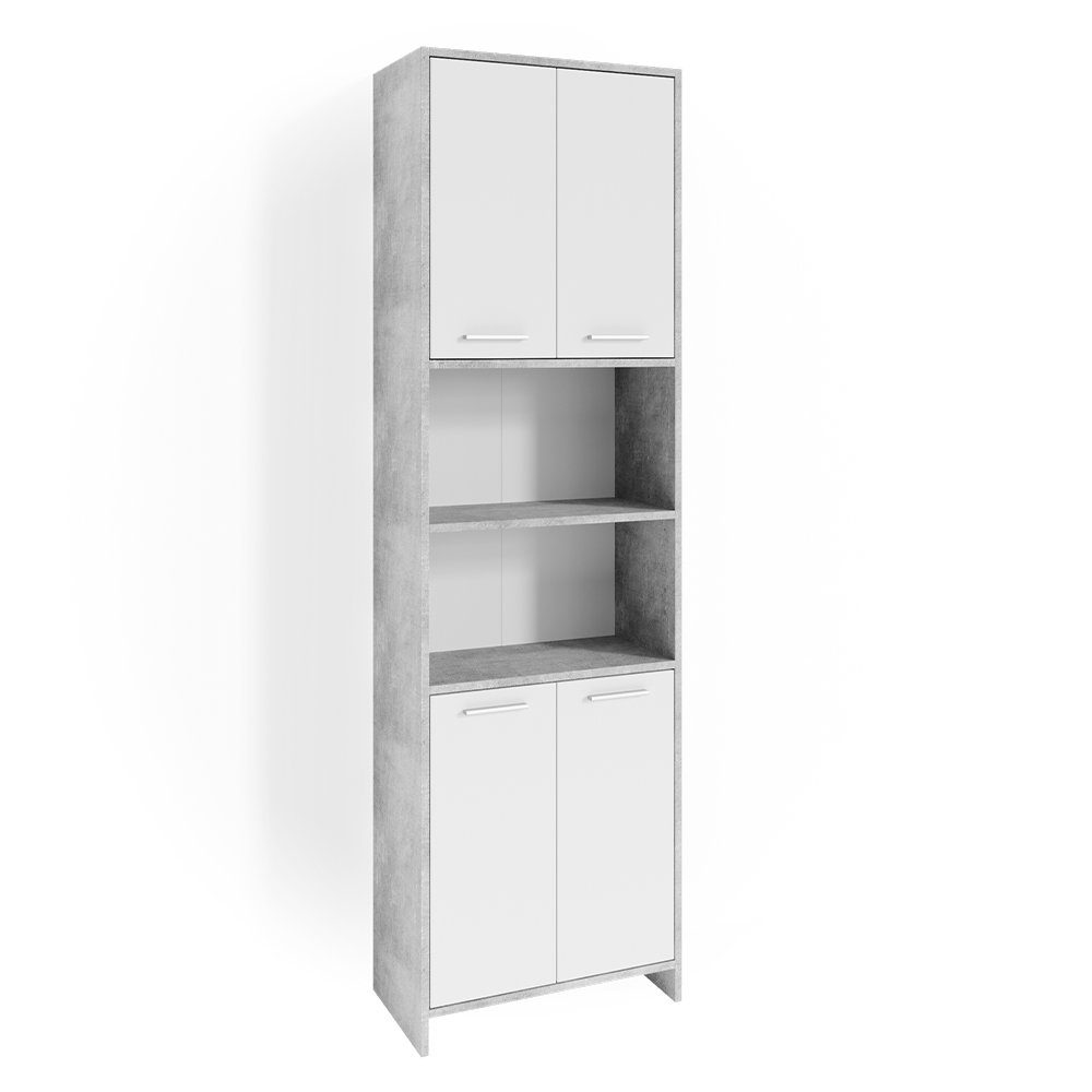 Vicco Hochschrank Maris, Weiß/Beton, 56.1 x günstig online kaufen