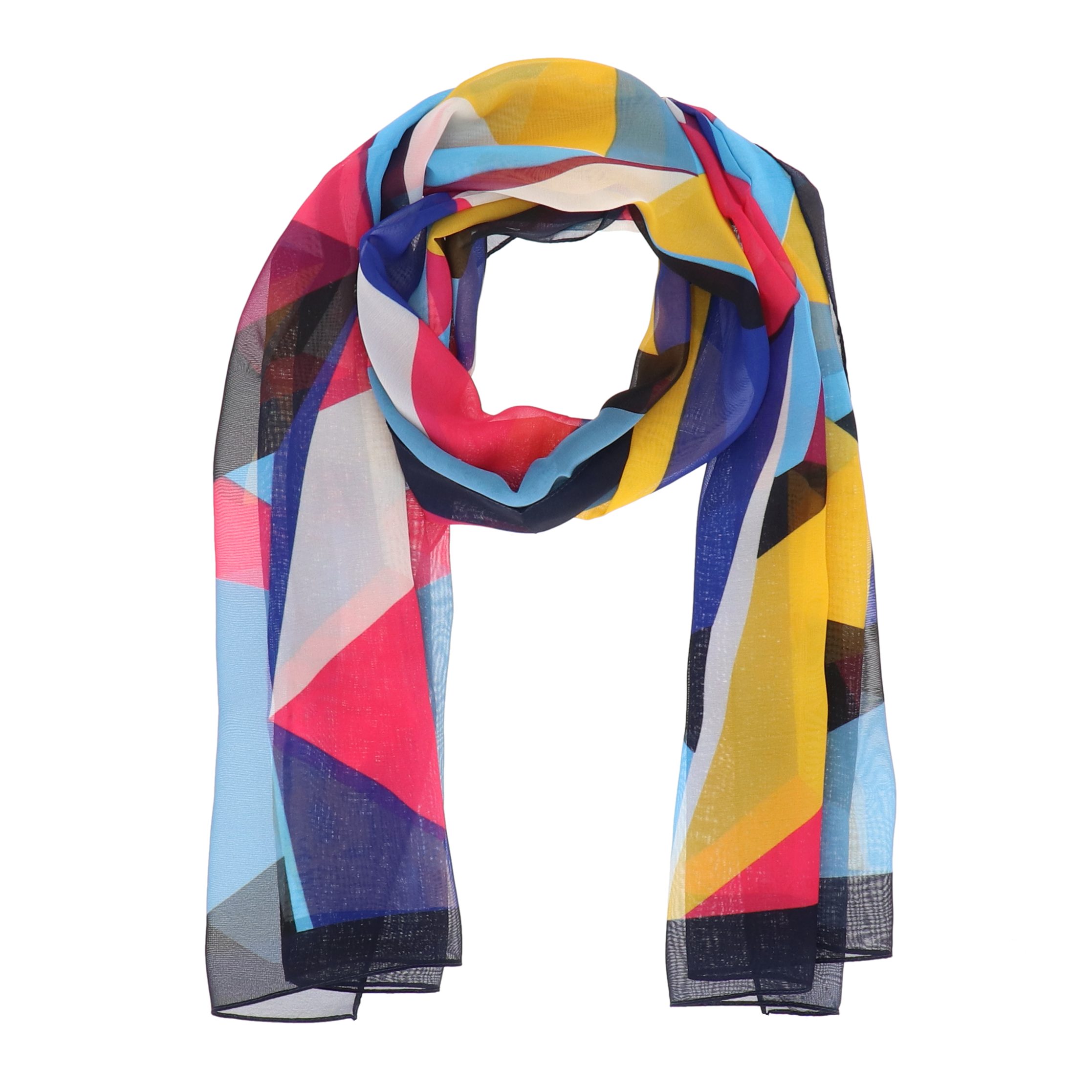 halsüberkopf Accessoires Modeschal Chiffon Geometric, Druckschal günstig online kaufen