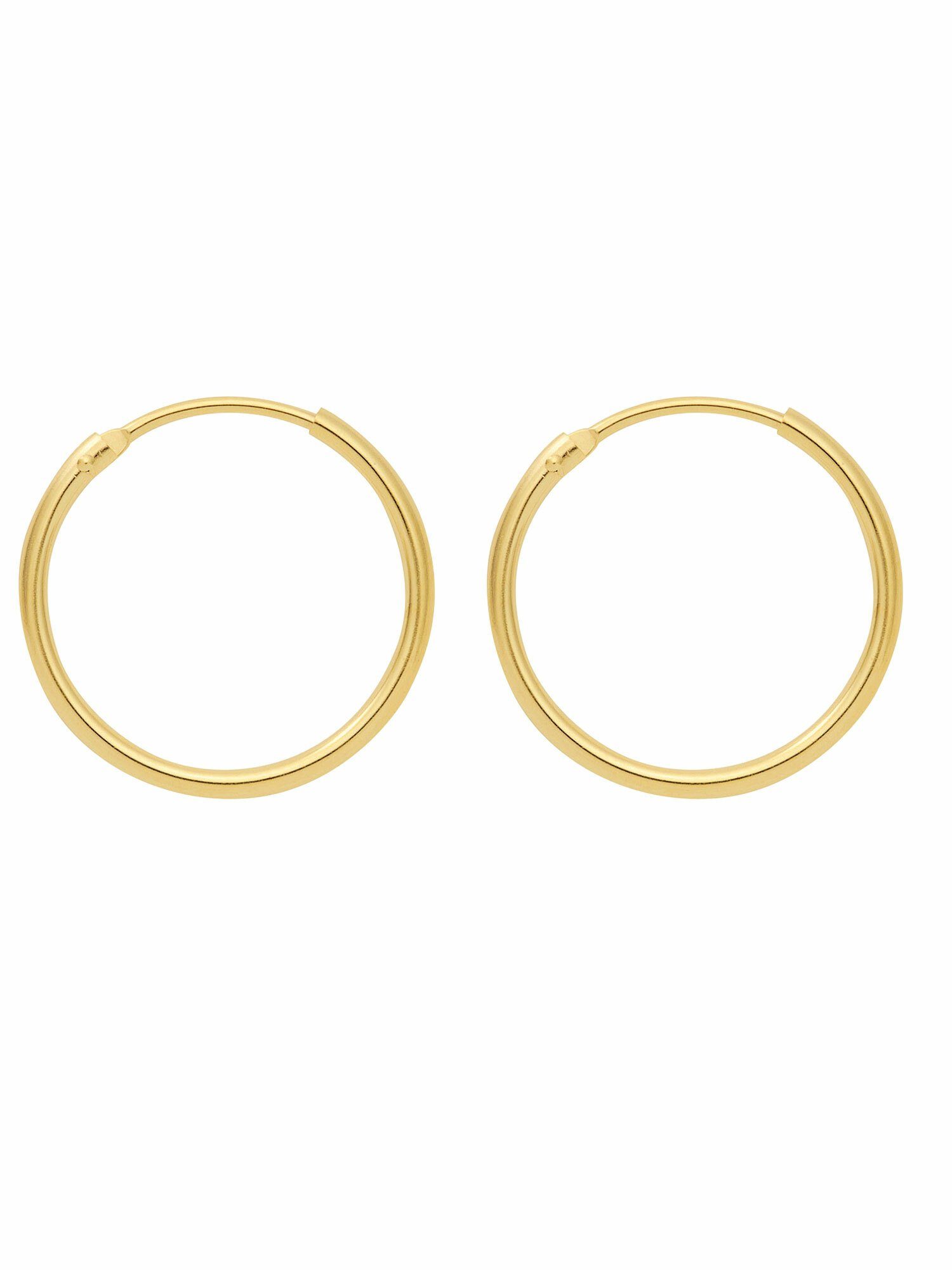Adelia´s Paar Ohrhänger 333 Gold Ohrringe Creolen Ø 25 mm, Goldschmuck für Damen