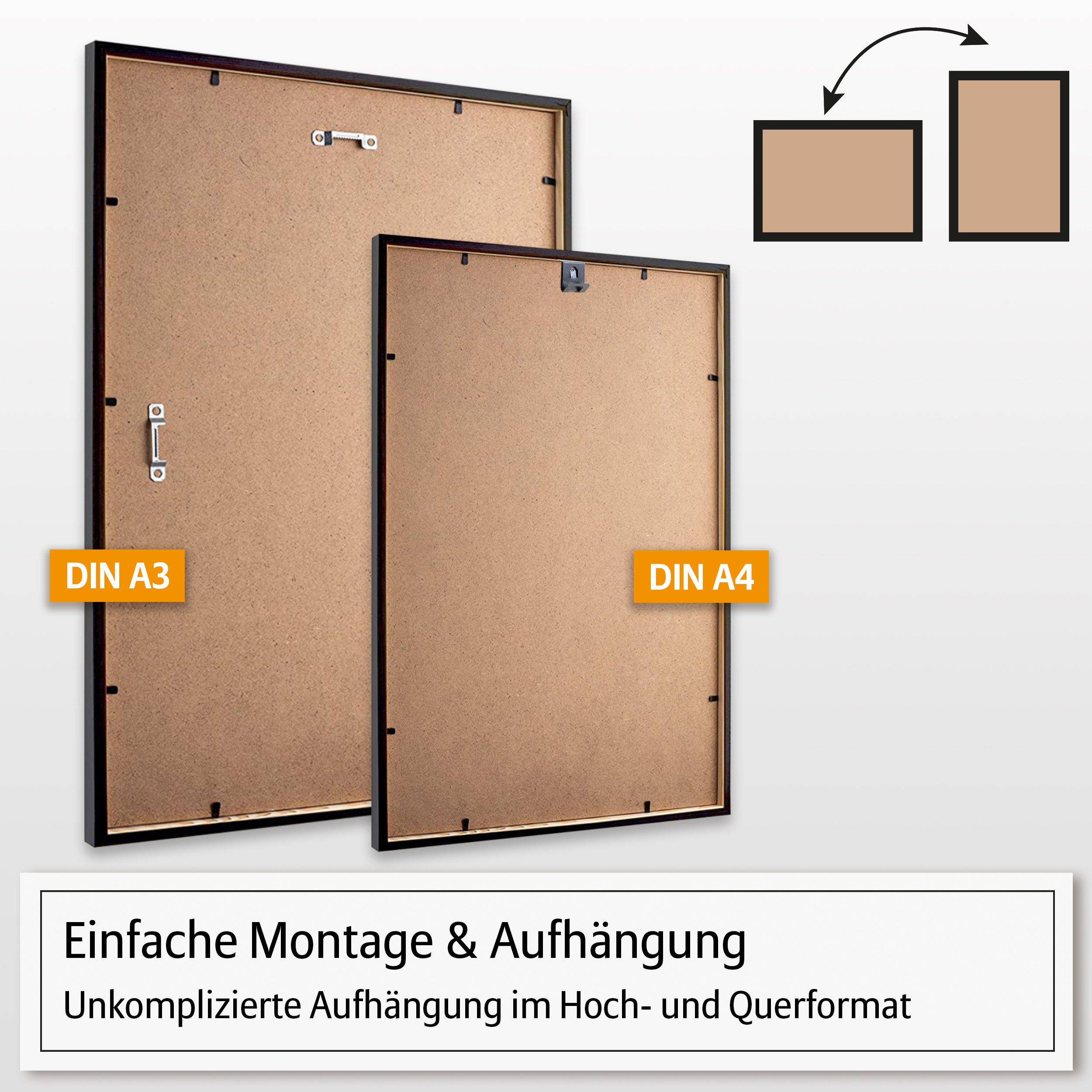 Hyggelig Home Poster Beauty, Premium Poster Set OHNE & MIT Rahmen - Wandbilder schwarz weiß, Abstrakt (Set, 7 St), Collage Coco, Qualitätsdruck auf dickem Papier. € 129,90