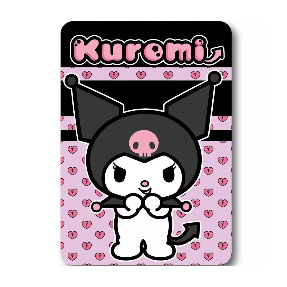 Wohndecke Hello Kitty Kuromi Heart Fleecedecke 100x140cm, Hello Kitty, Geschenkidee für Mädchen und Jungen