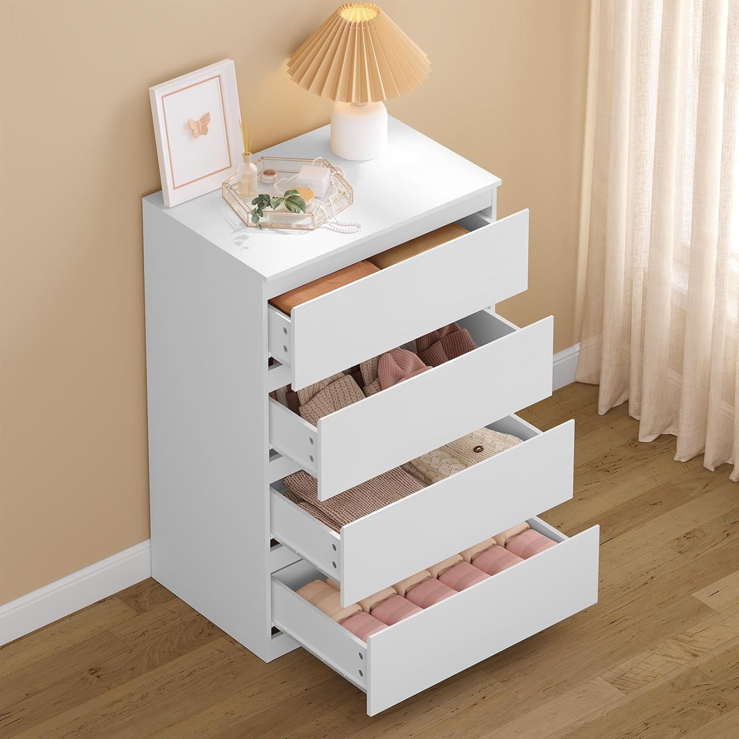 Woltu Kommode, Schubladenschrank Wohnzimmer Schlafzimmer Flur, 60x90x40 cm