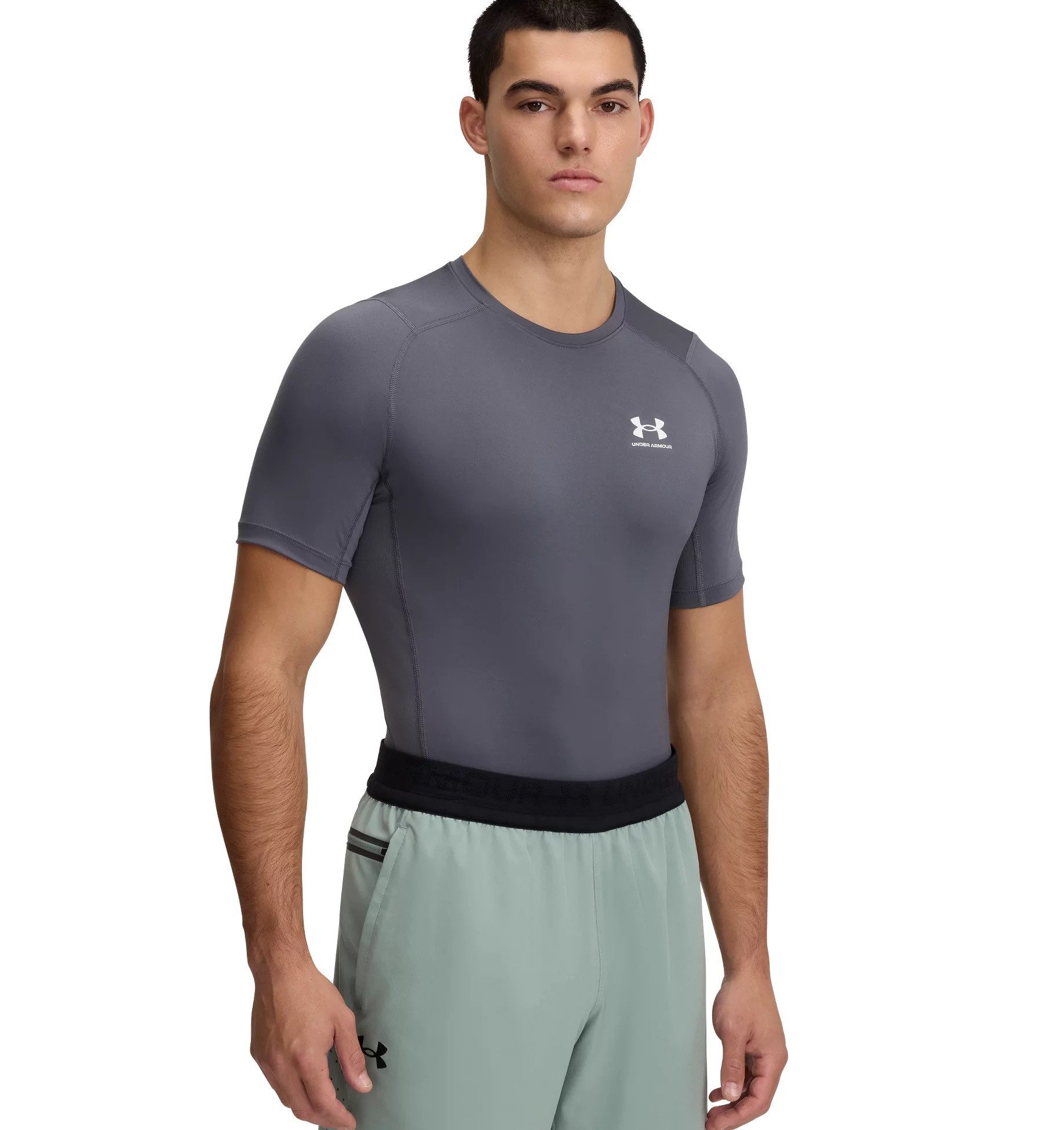 Under Armour® Trainingsshirt UA HG ARMOUR COMP SS (1-tlg) Rundhalsausschnitt, leichtes Material, atmungsaktiv