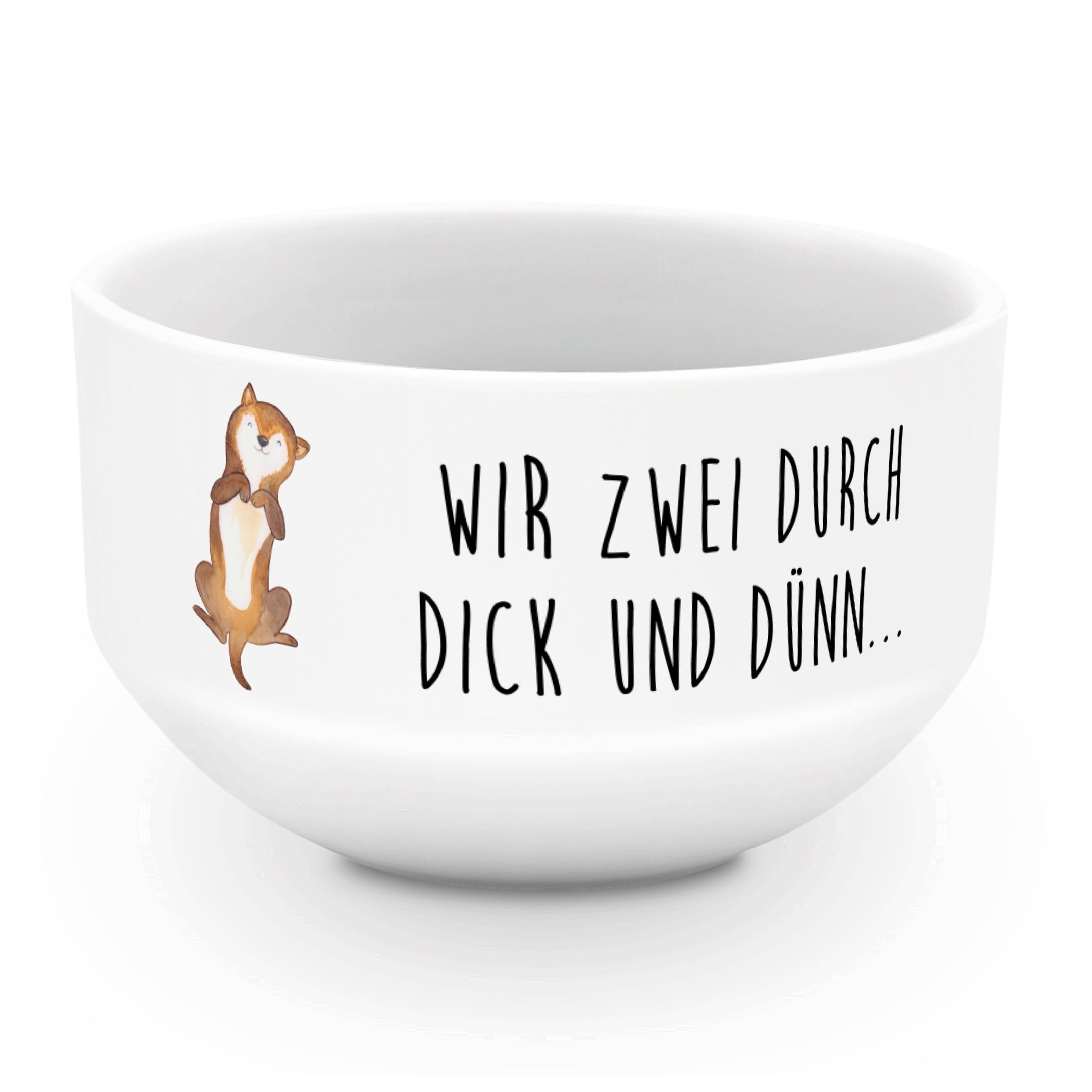 Mr. & Mrs. Panda Müslischale Hund Streicheln, schälchen, Weiß, Porzellan Schale, Kraulen, Suppensc, Keramik, (Packung), Design Schale schale Porzellan Schale