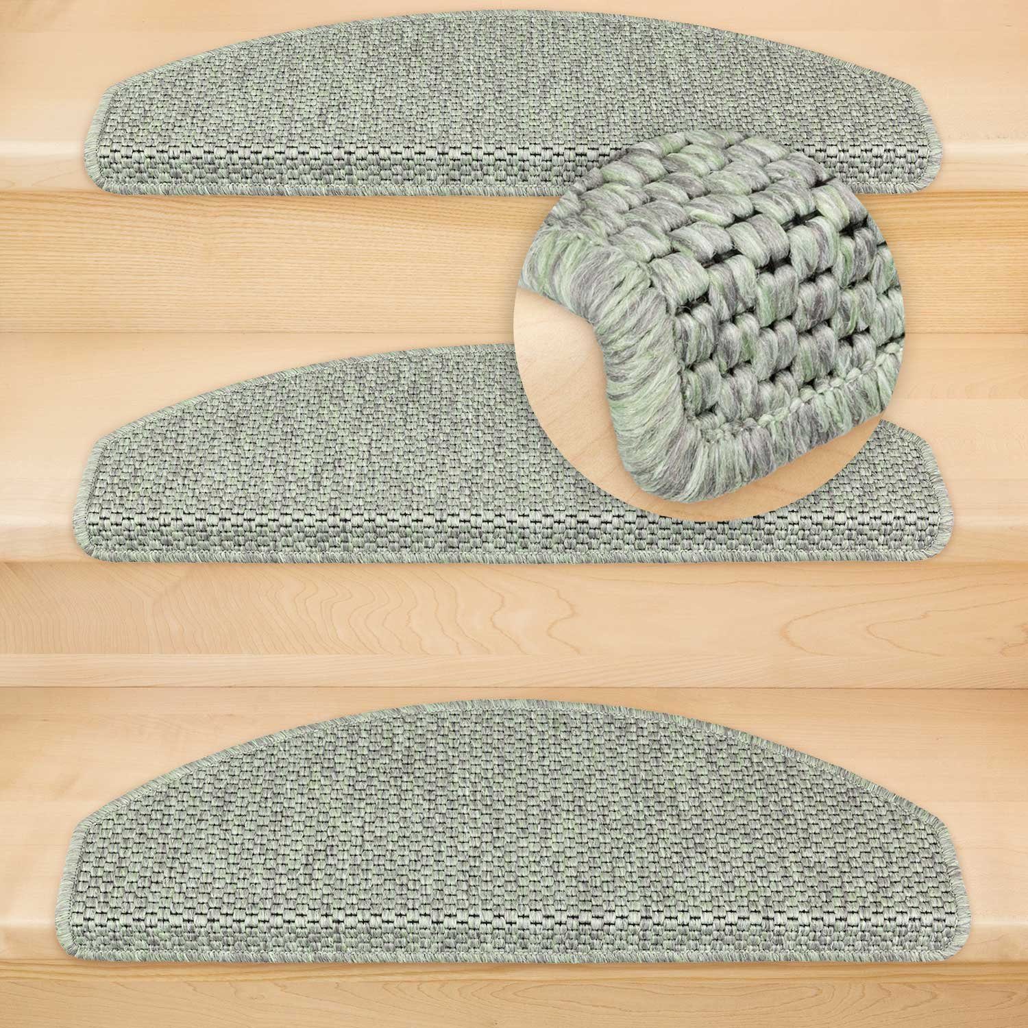 Metzker® Stufenmatte Stufenmatten Göteborg Halbrund, halbrund, Höhe: 8 mm, 15 Stück - Lindgrün – Bild 4 von 5
