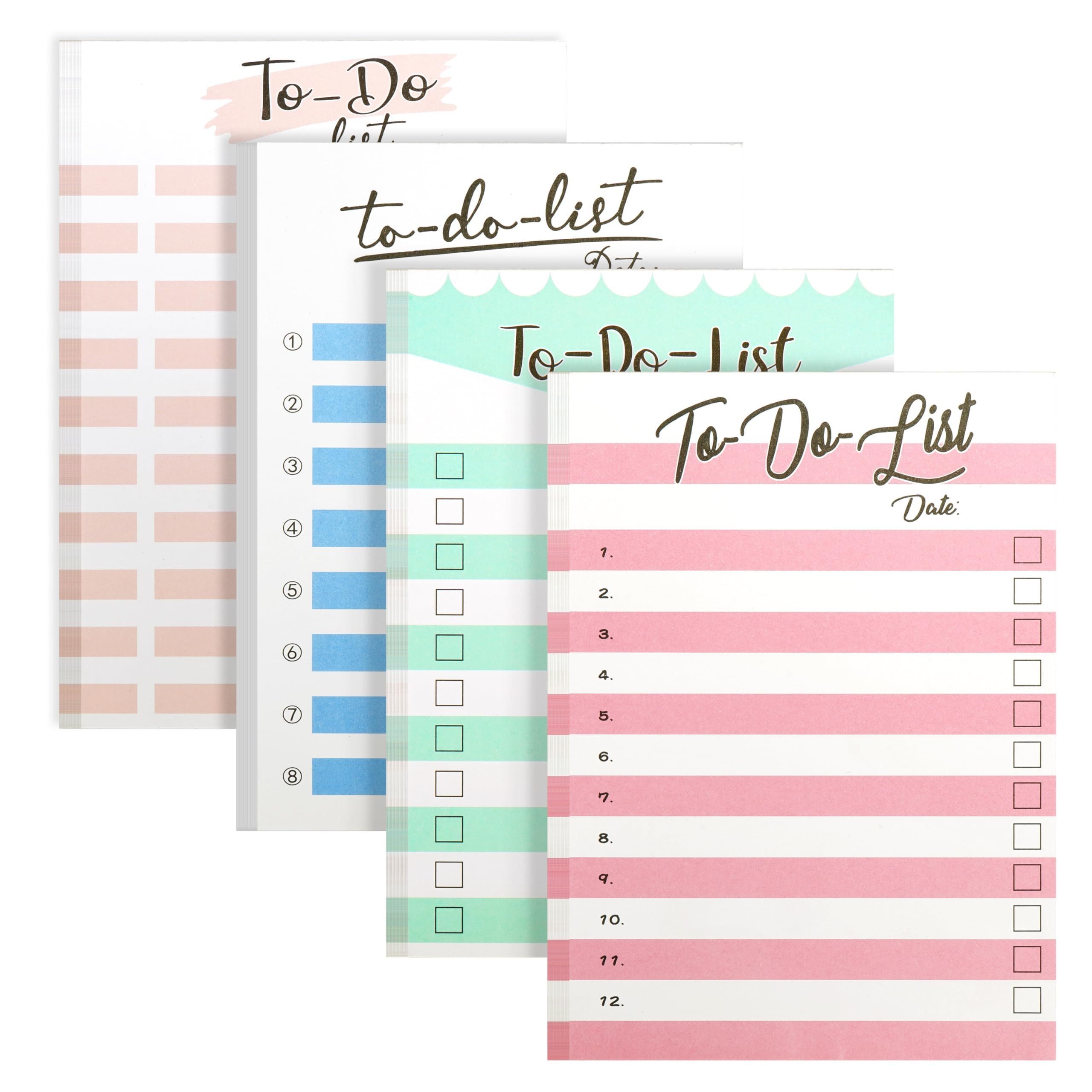 Belle Vous Belle Vous (4er-Pack) Tagesplaner Block für To Do Listen in Notebook