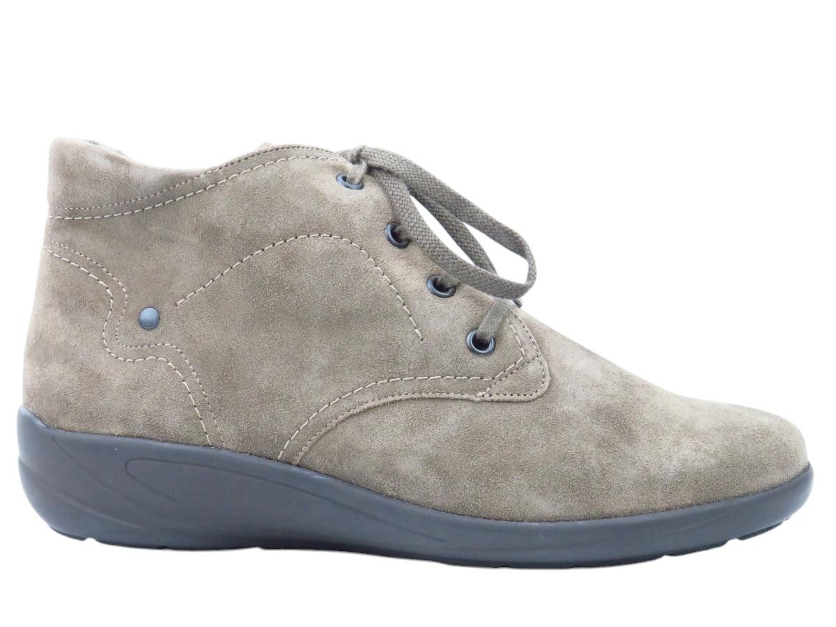 Kalbvelour taupe Stiefel