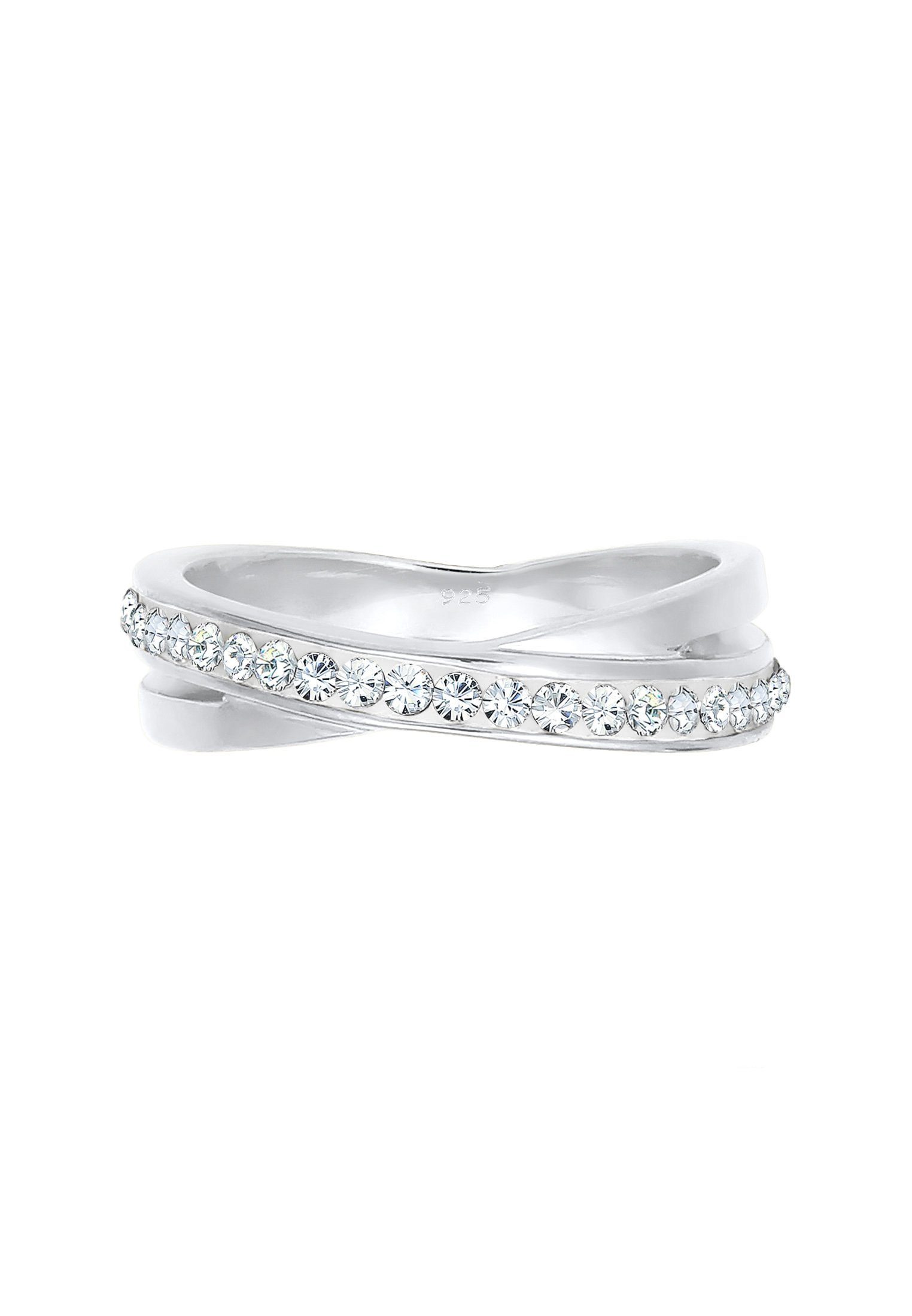 Elli Fingerring Wickelring Zart 925 Silber, mit Kristallen von Swarovski® günstig online kaufen