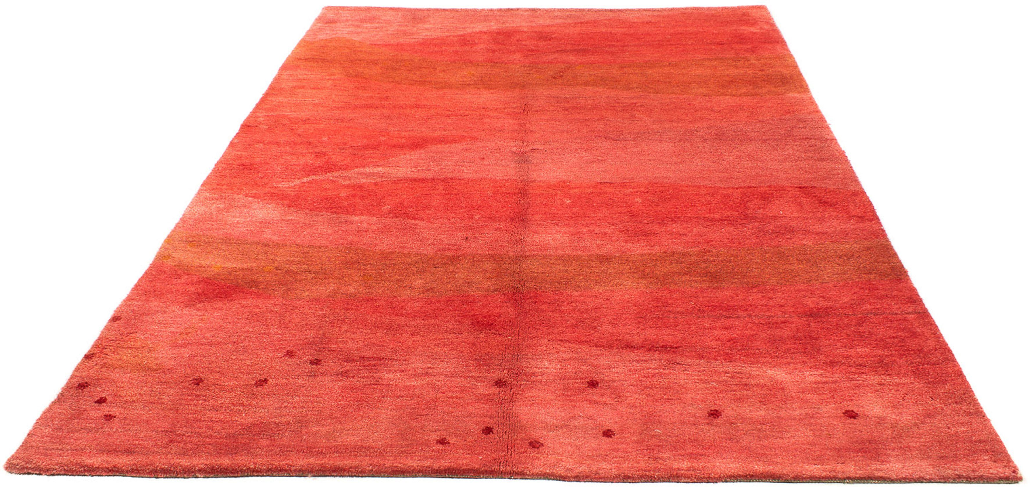 Wollteppich Gabbeh - Indus - 240 x 170 cm - hellrot, morgenland, rechteckig, Höhe: 18 mm, Wohnzimmer, Handgeknüpft, Einzelstück mit Zertifikat