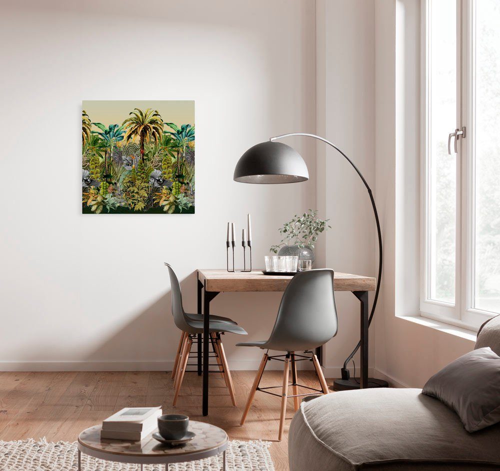 Komar Leinwandbild Tropical Heat - Größe 60 x 60 cm, Natur (1 St), Keilrahmenbild mi Echtholzrahmen