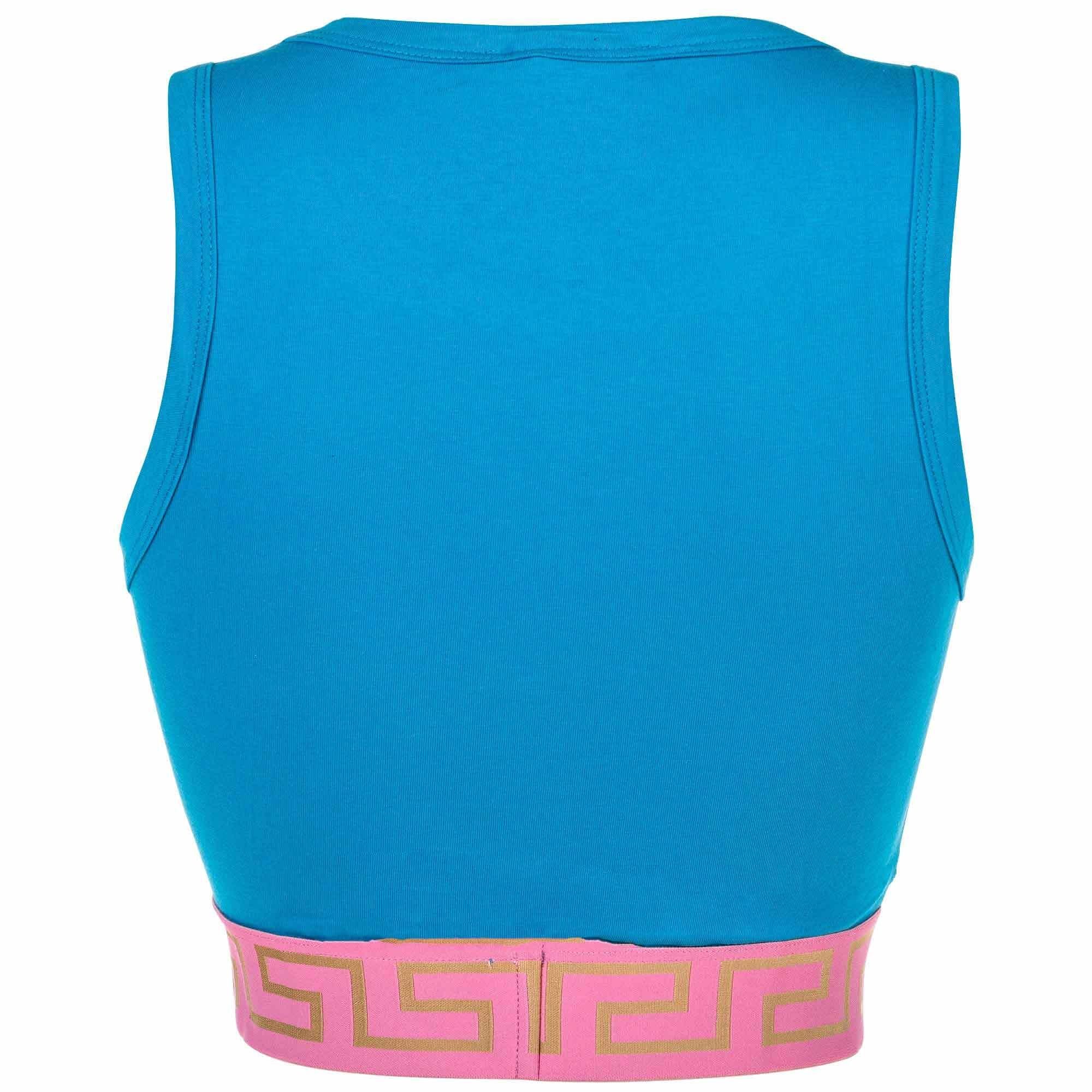TOPEKA, Versace Underwear T-Shirt, Tank Blau/Rosa Bustier Damen - Bustier