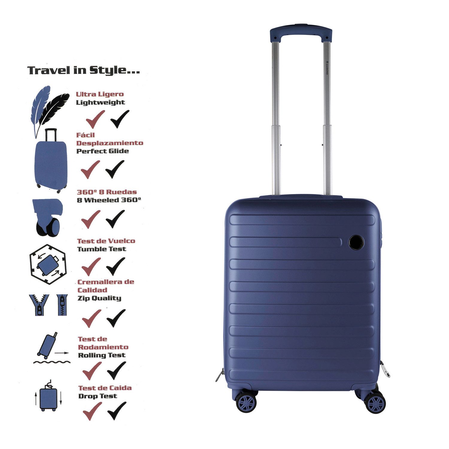 Mojawo Handgepäck-Trolley Kabinenkoffer Koffer Trolley Bordcase günstig online kaufen