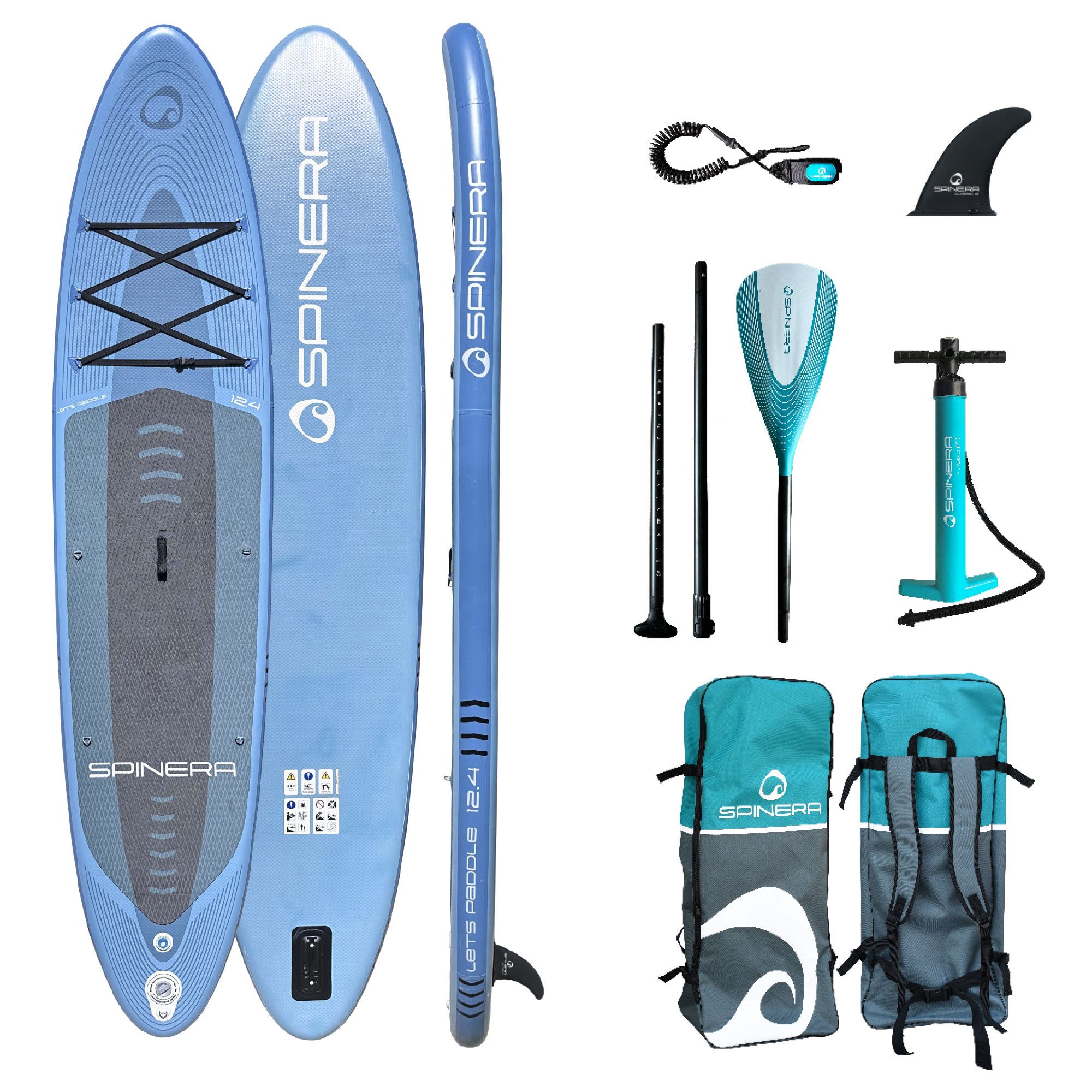 SUP-Board SPINERA LETS PADDLE 12.4 iSUP aufblasbar Surfboard Stand Up Paddle