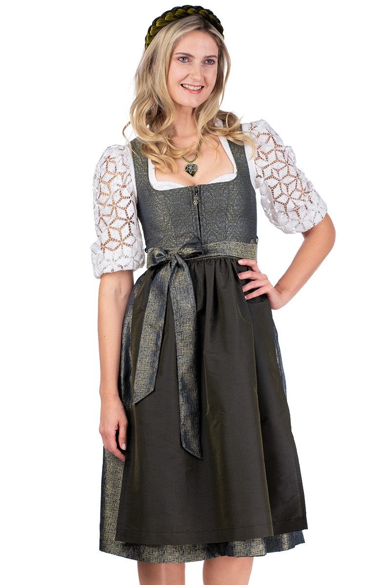 MarJo Dirndl Midi Dirndl 2tlg. - BIEBELRIED - dark farn günstig online kaufen