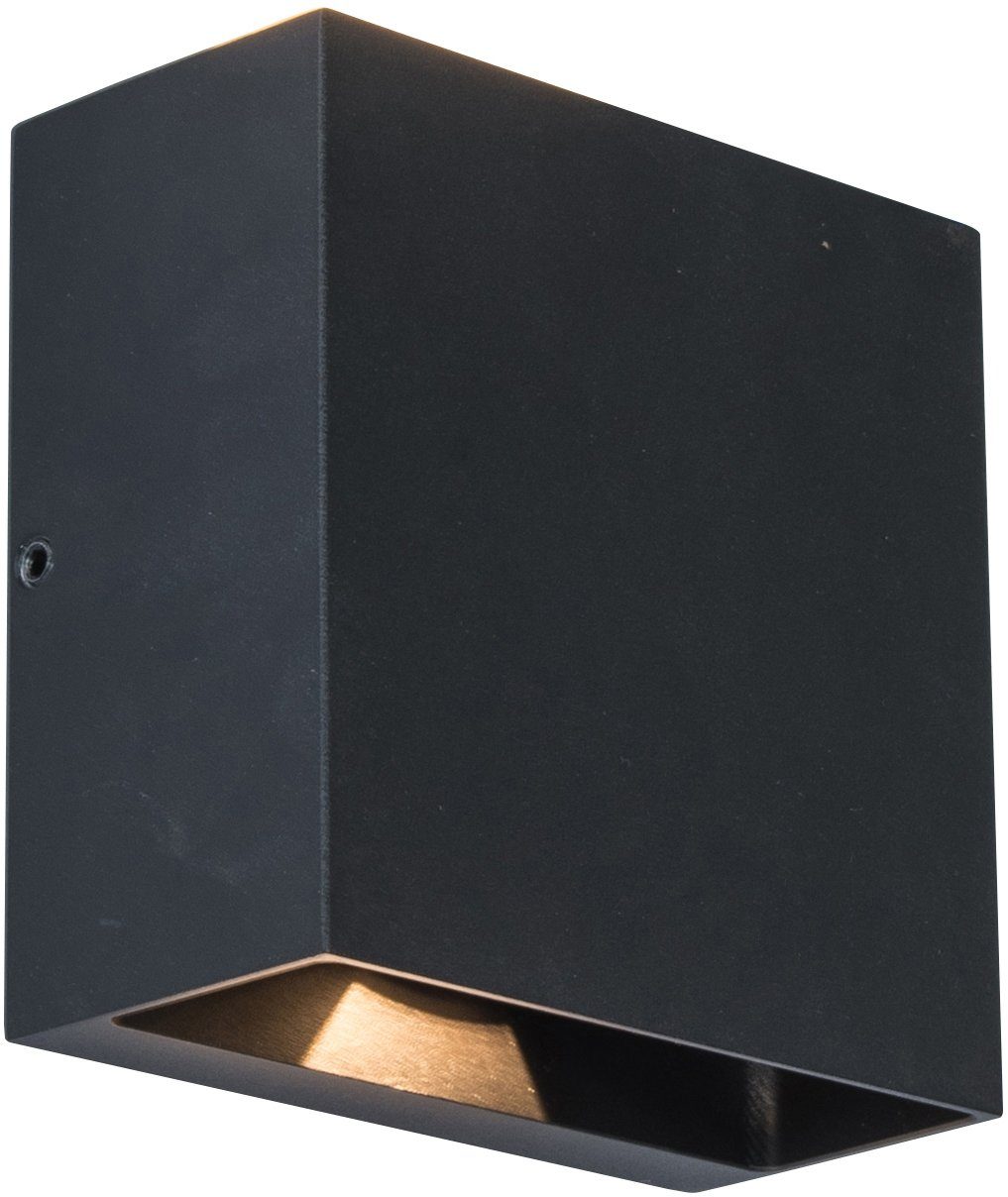 GEMINI, LUTEC LED Außen-Wandleuchte LED matt schwarz integriert, fest Warmweiß,